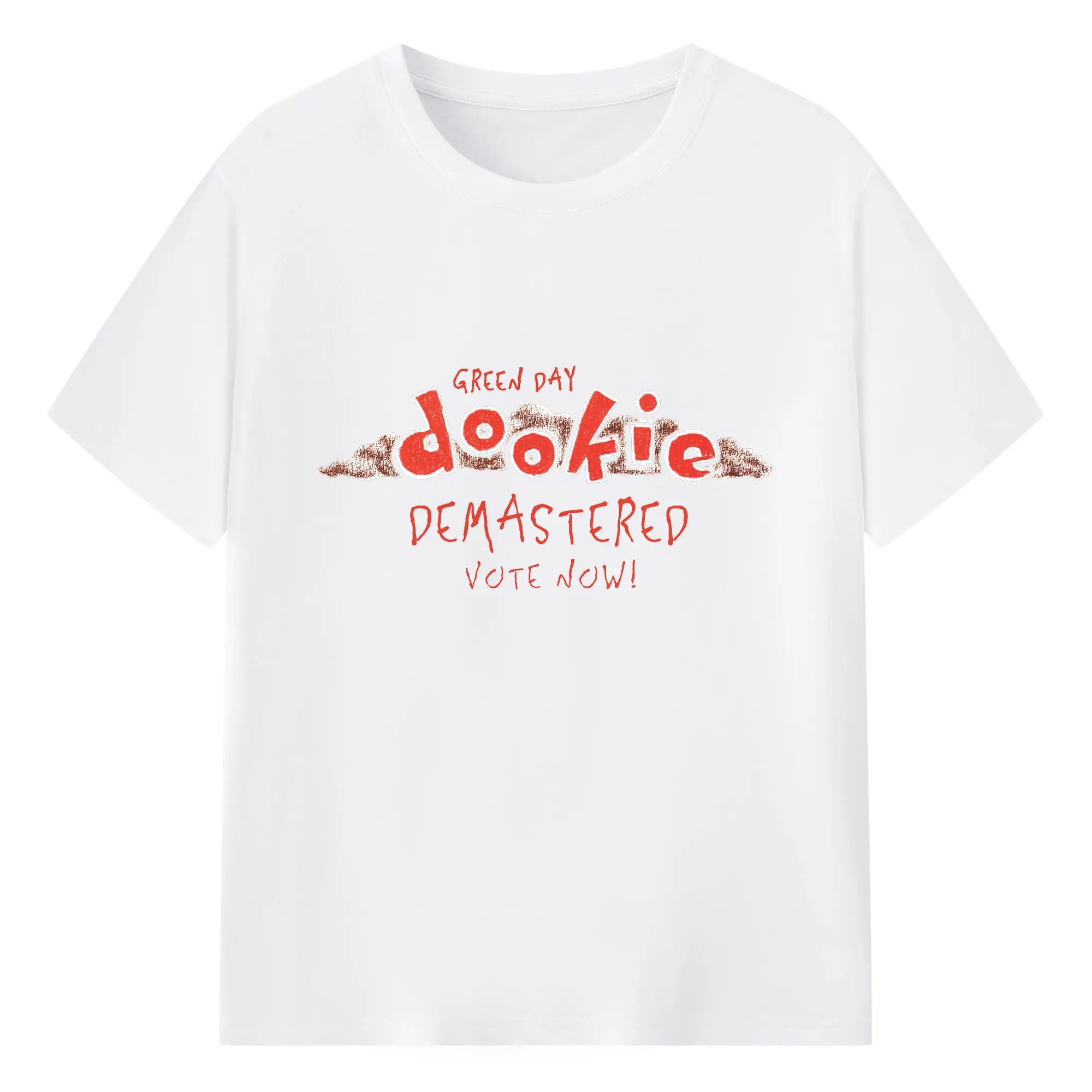 Green Day《Dookie》Album Punk Rock DIY Shirt - 180g Cotton T-Shirt With Front Heat Transfer Print – Soft, Lightweight, Fitted Design – Comfortable Casual Wear For Sports & Everyday Use