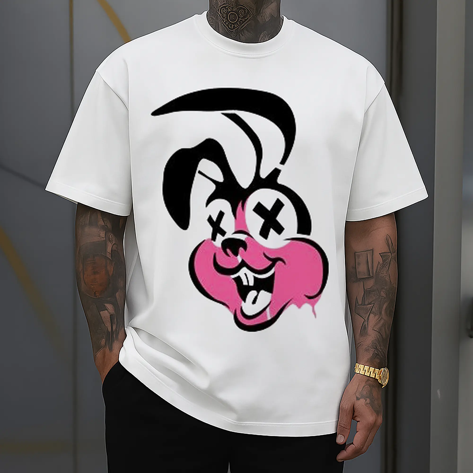 Green Day Art Punk Cartoon Bunny Shirt