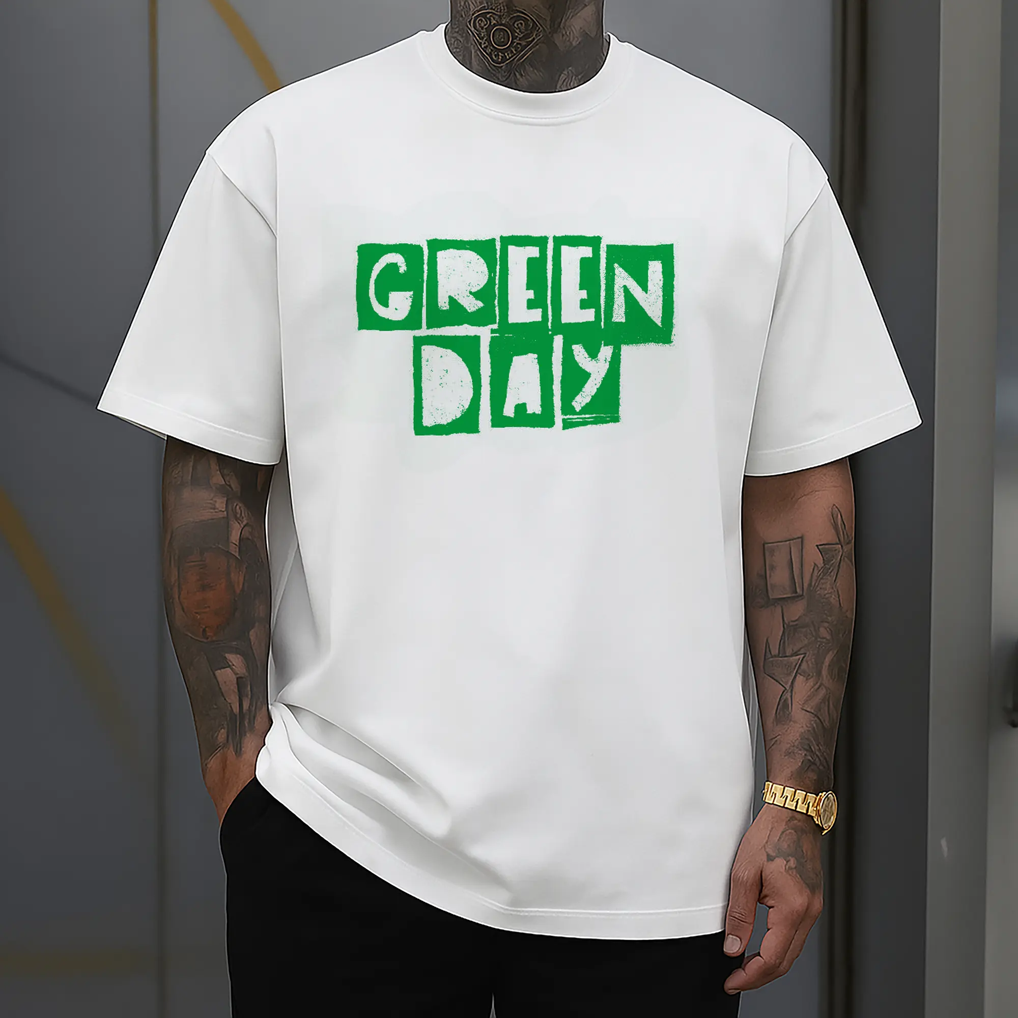 Vintage Green Day Logo DIY Shirt