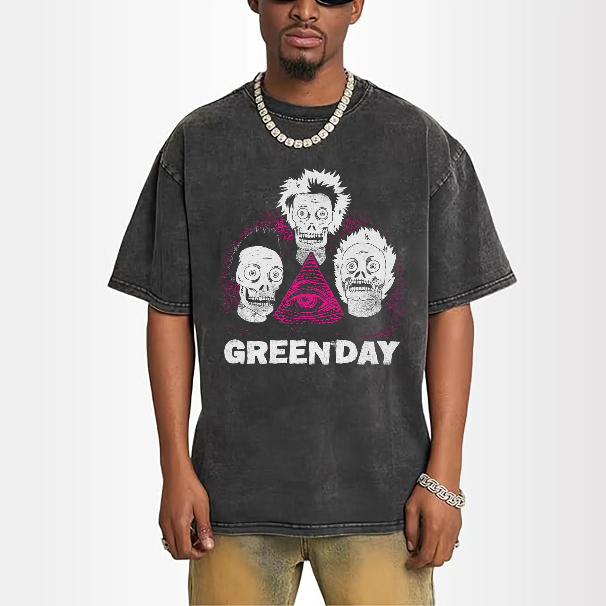 Green Day Punk Rock Skull DIY Shirt
