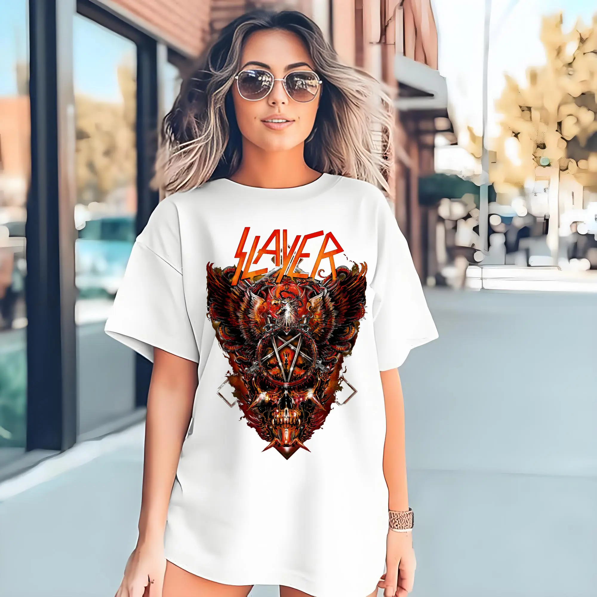 Slayer Thrash Metal Dark Pentagram DIY Shirt