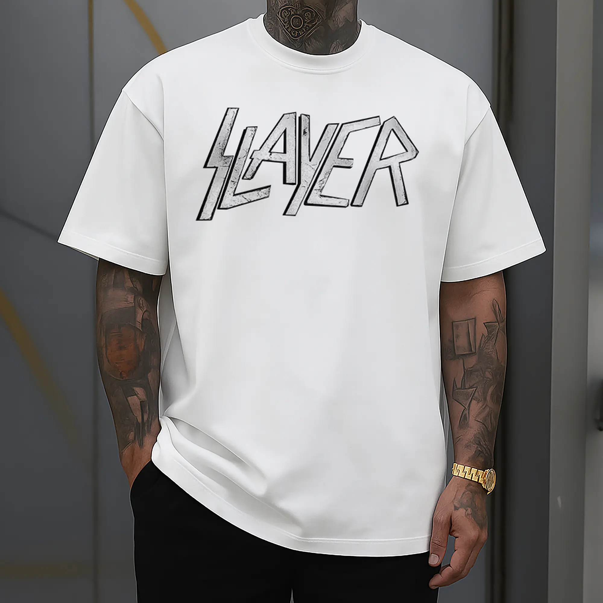 Slayer Band Silver Logo
