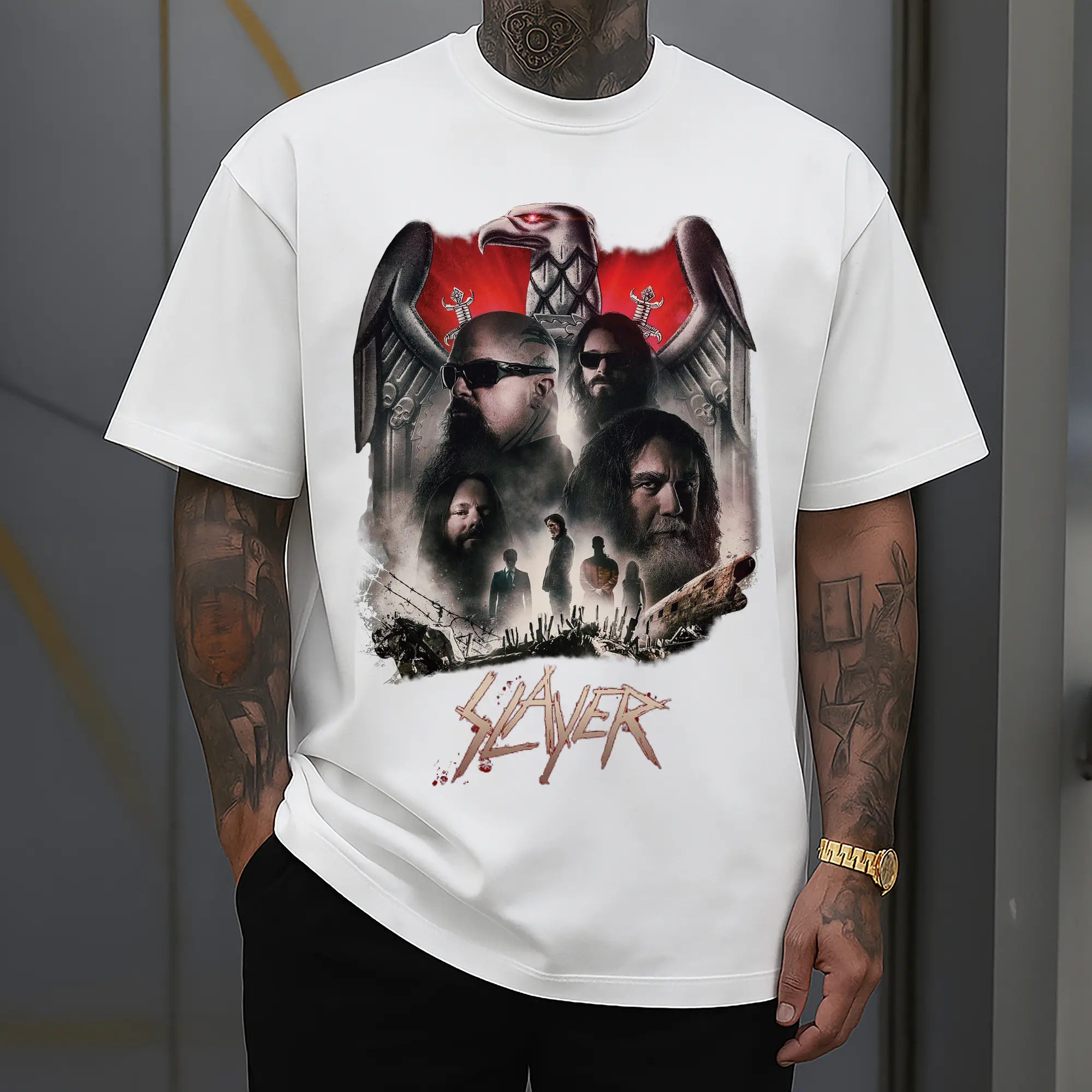 Slayer Thrash Metal Band Portrait DIY Shirt