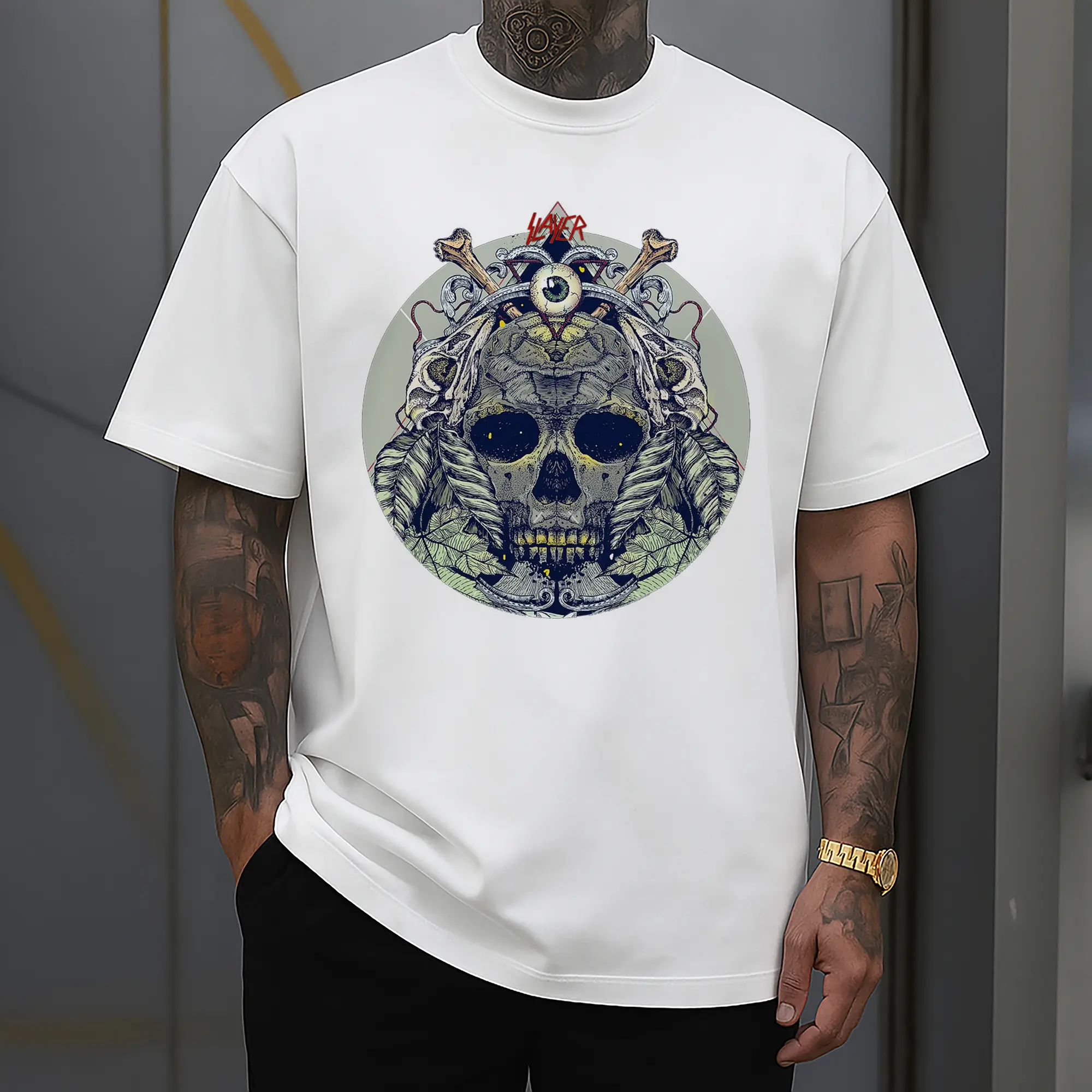 Slayer Thrash Metal Skull Dark Art DIY Shirt