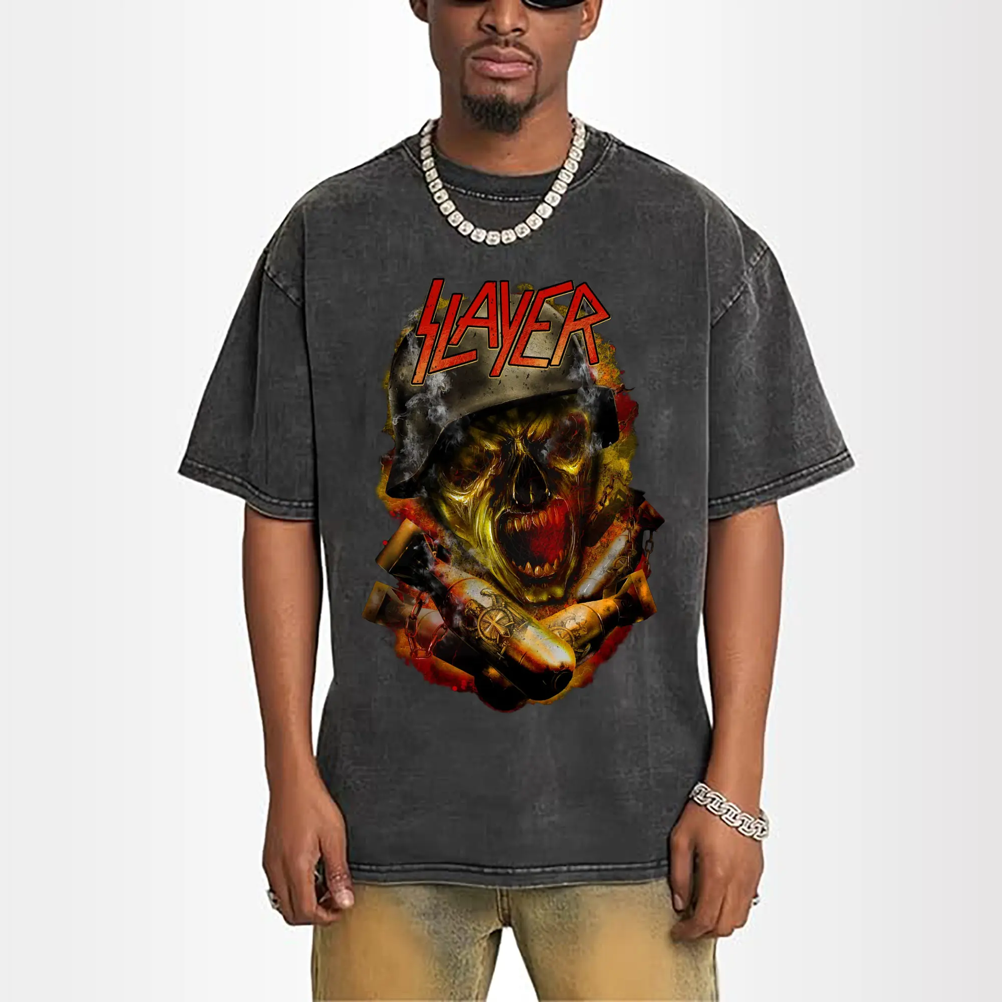 Slayer Thrash Metal War Skull DIY Shirt