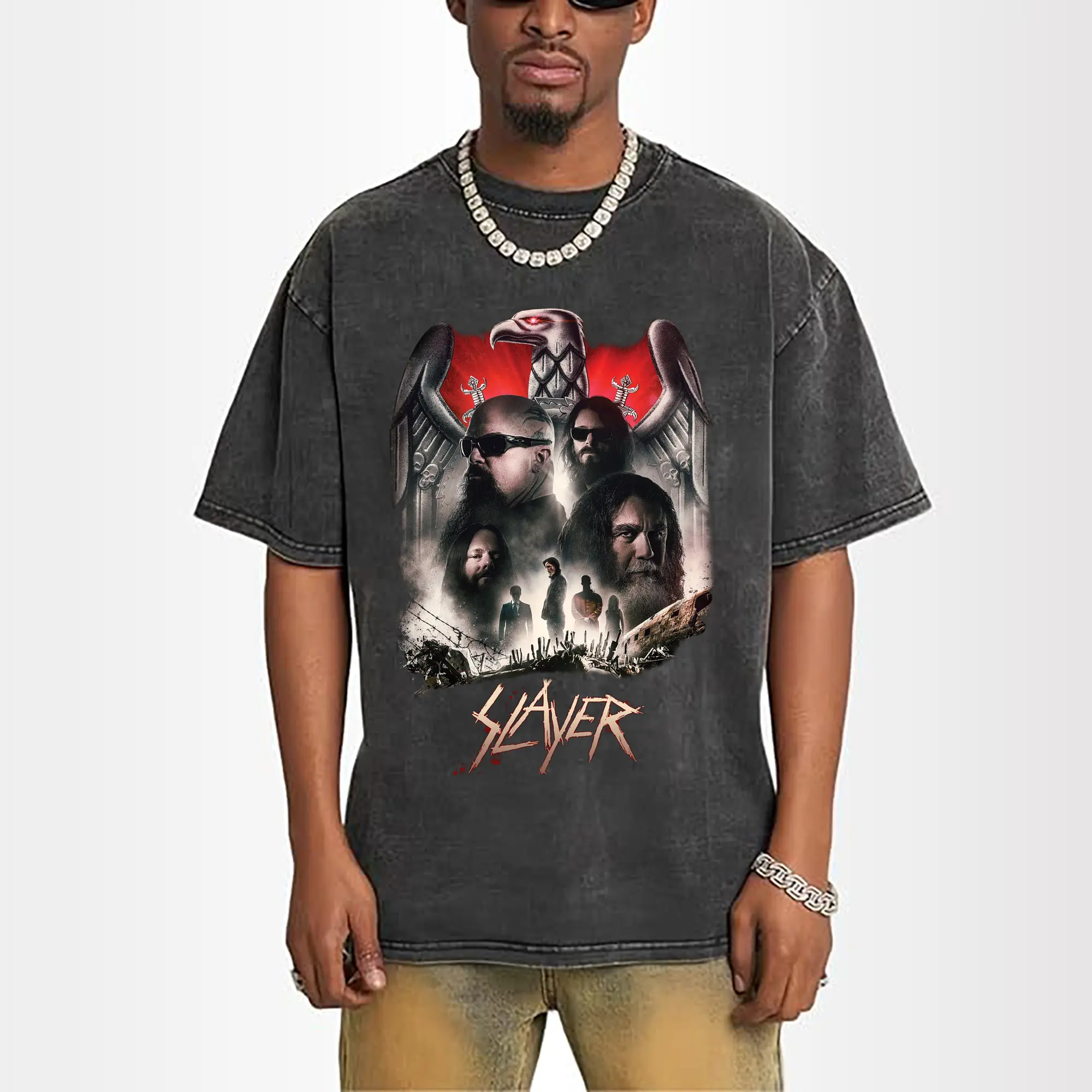 Slayer Thrash Metal Band Portrait DIY Shirt