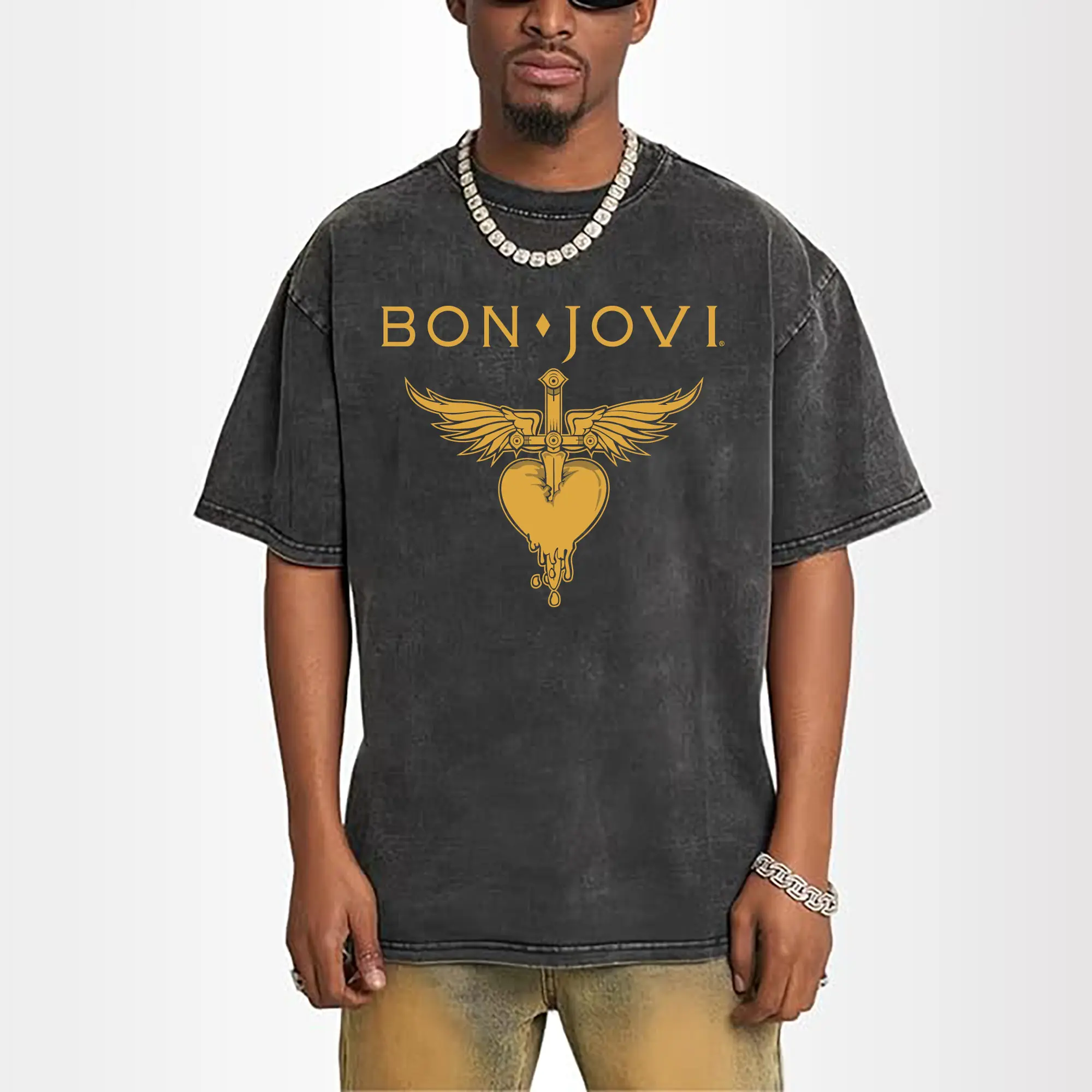 Bon Jovi Gold Rock Logo