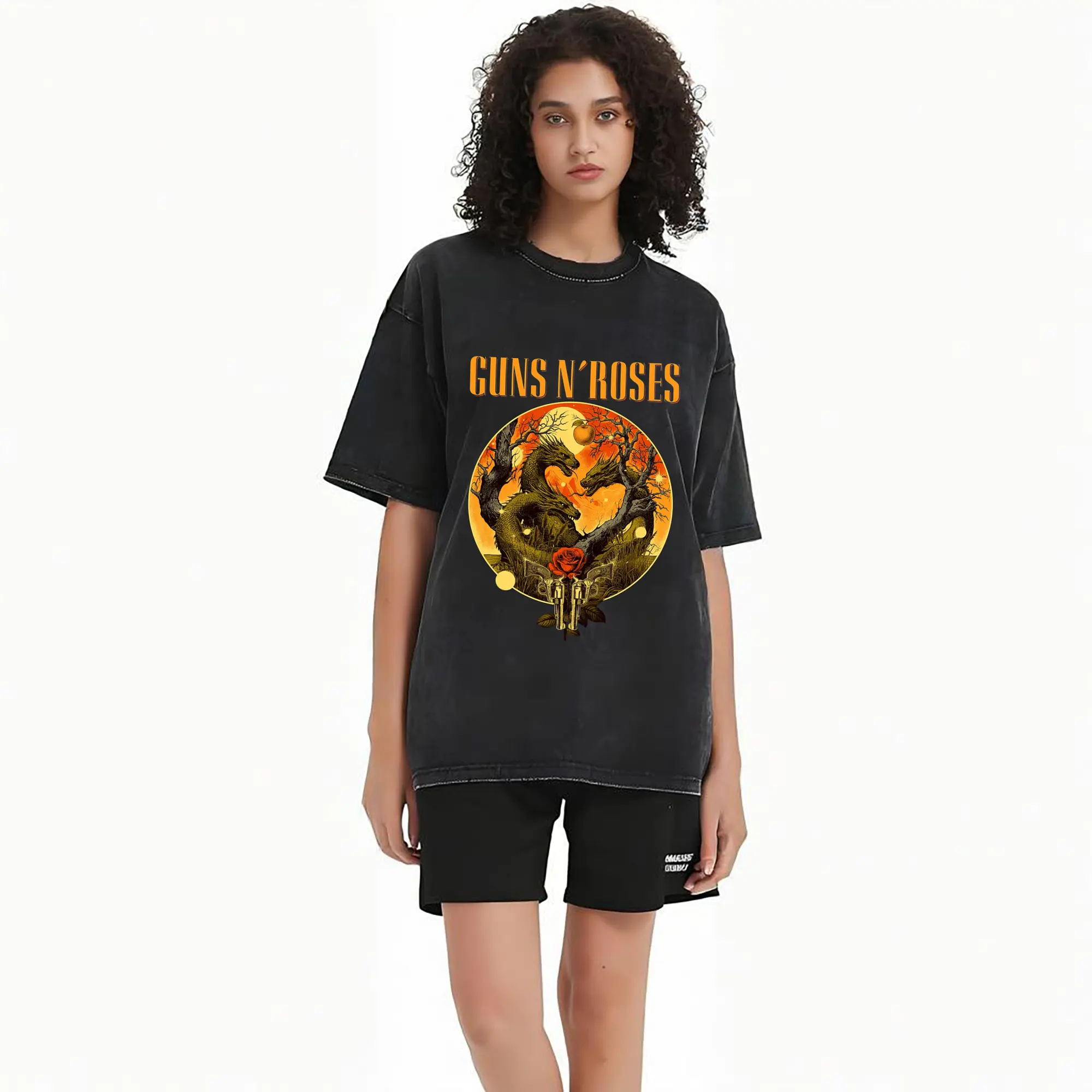 Guns N' Roses Dark Fantasy Dragon DIY Shirt