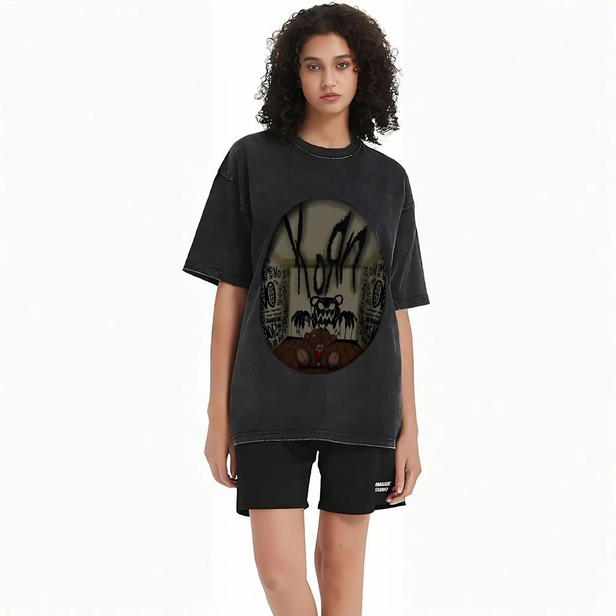 Korn Dark Horror Bear Doll Rock DIY Shirt