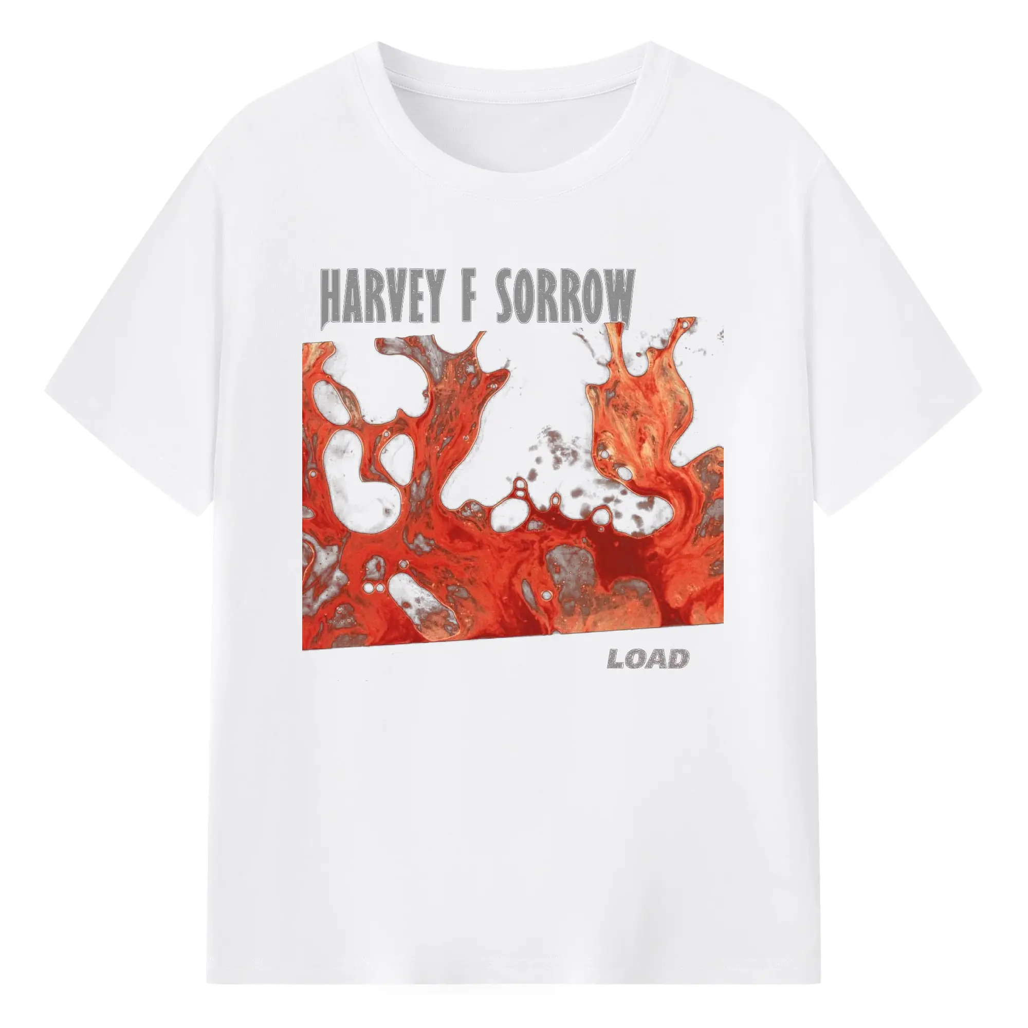 Metallica Harvey F Sorrow Artistic Fluid Style DIY Shirt - 180g Cotton T-Shirt With Front Heat Transfer Print – Soft, Lightweight, Fitted Design – Comfortable Casual Wear For Sports & Everyday Use