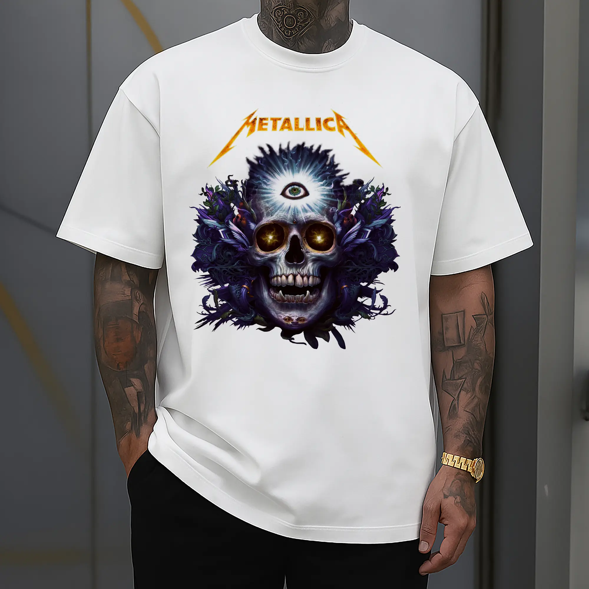 Metallica “Sky Eye Skull” DIY Art Shirt