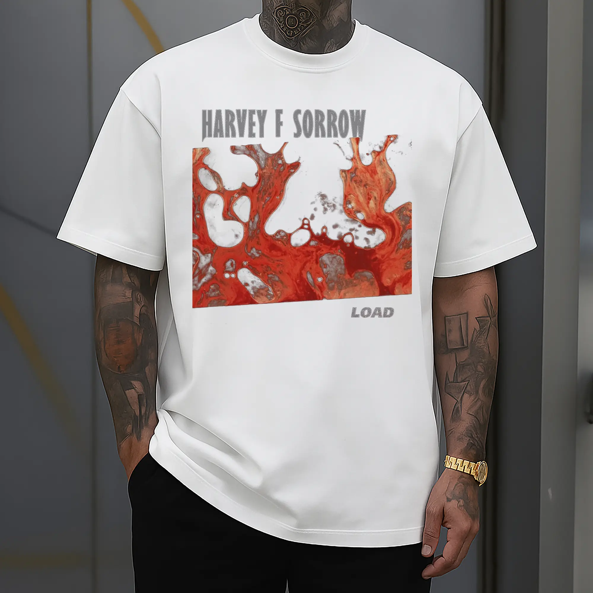 Metallica Harvey F Sorrow Artistic Fluid Style DIY Shirt