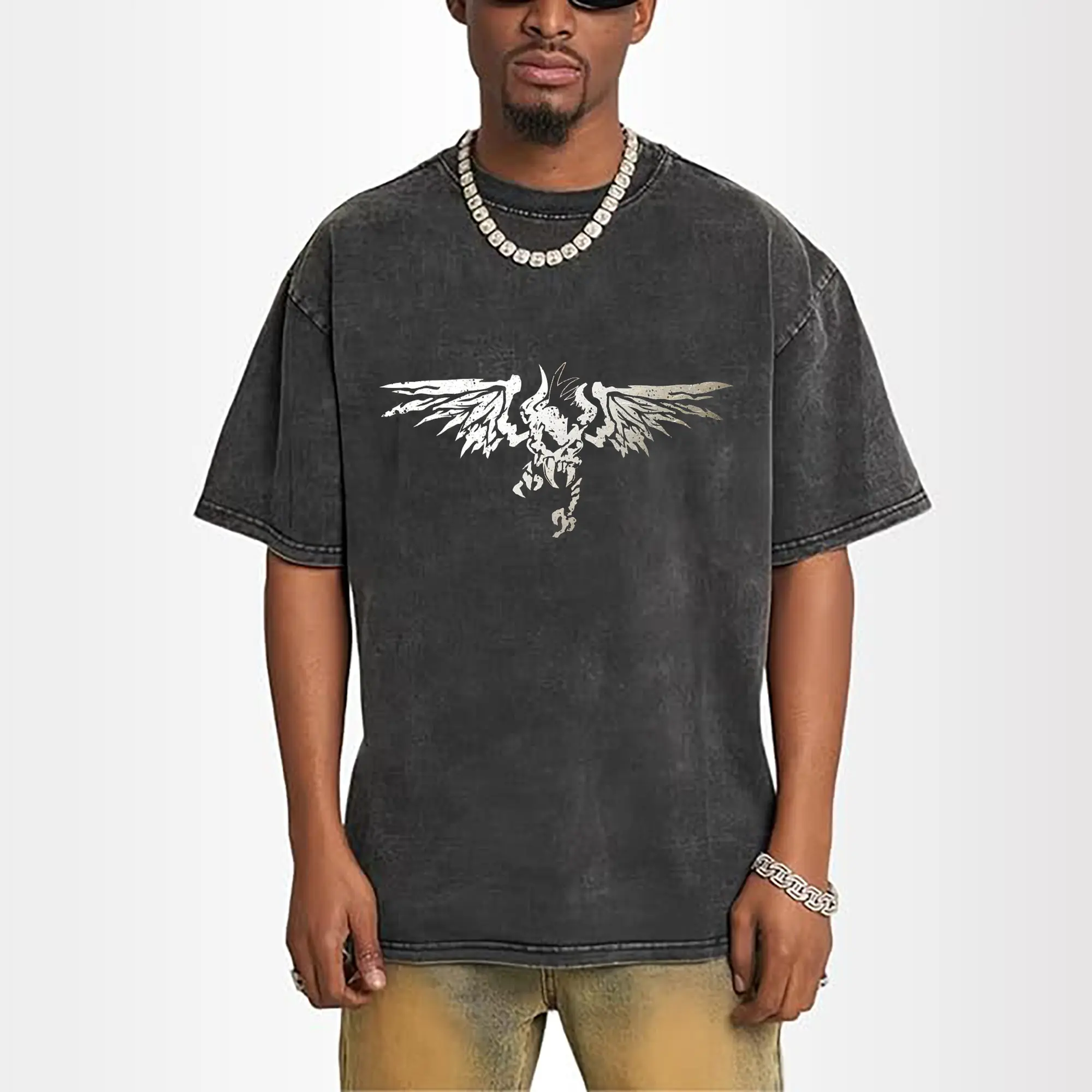 Metallica Silver Winged Skeleton DIY Shirt