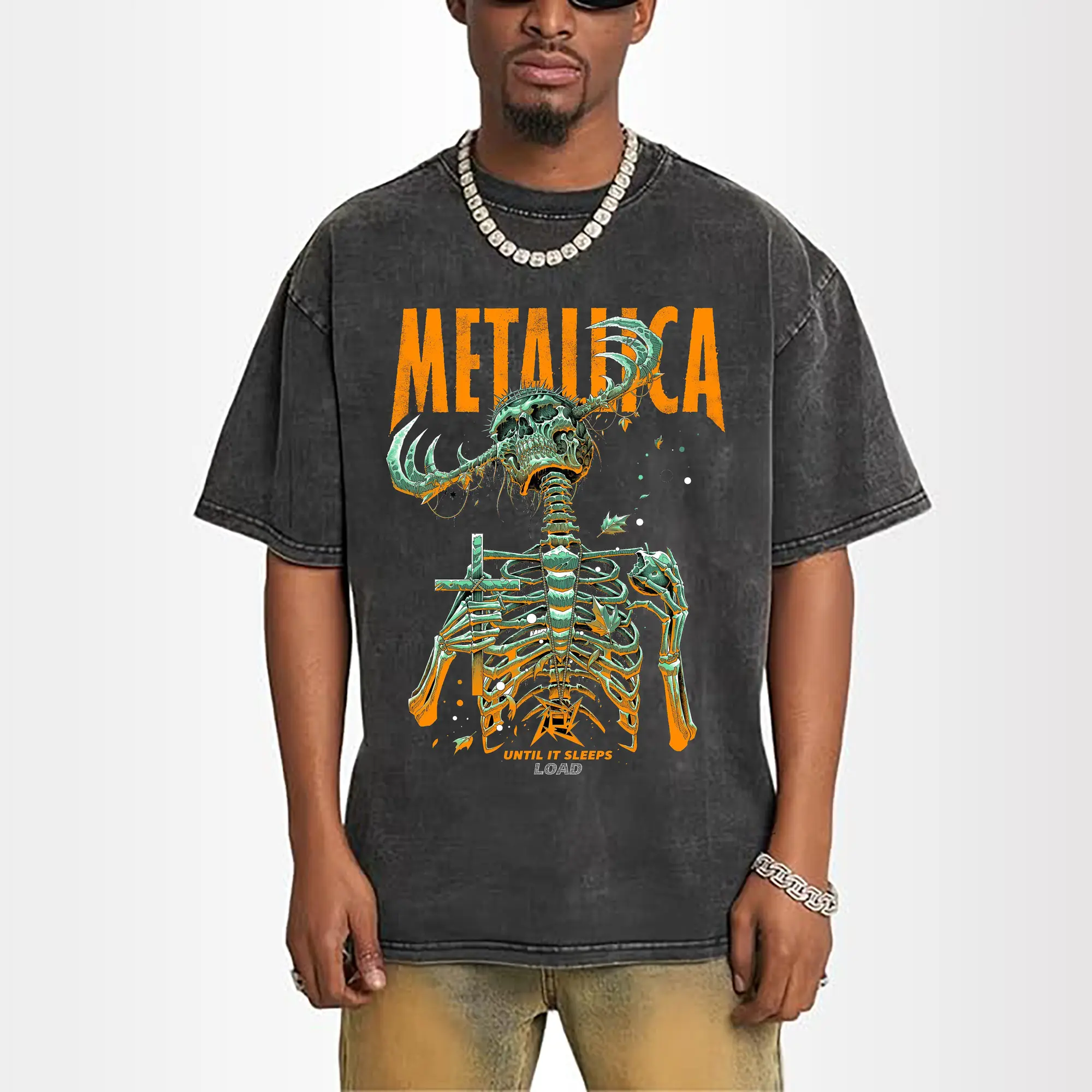 Metallica Horned Skeleton Art DIY Shirt