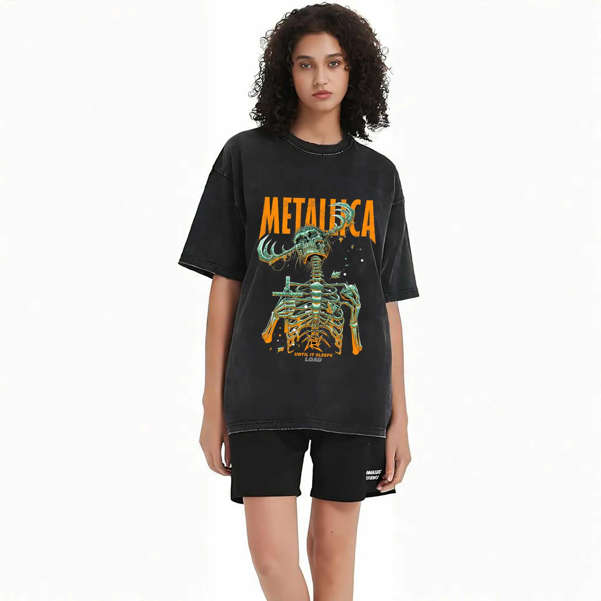 Metallica Horned Skeleton Art DIY Shirt