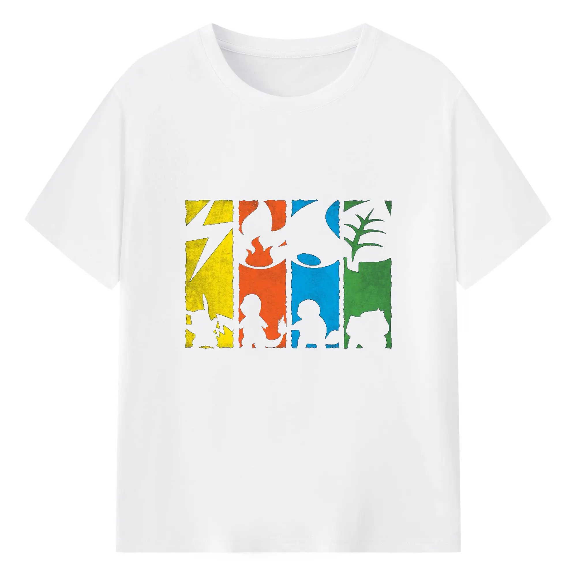 Pokémon Starter Pokémon Retro DIY - 180g Cotton T-Shirt With Front Heat Transfer Print – Soft, Lightweight, Fitted Design – Comfortable Casual Wear For Sports & Everyday Use