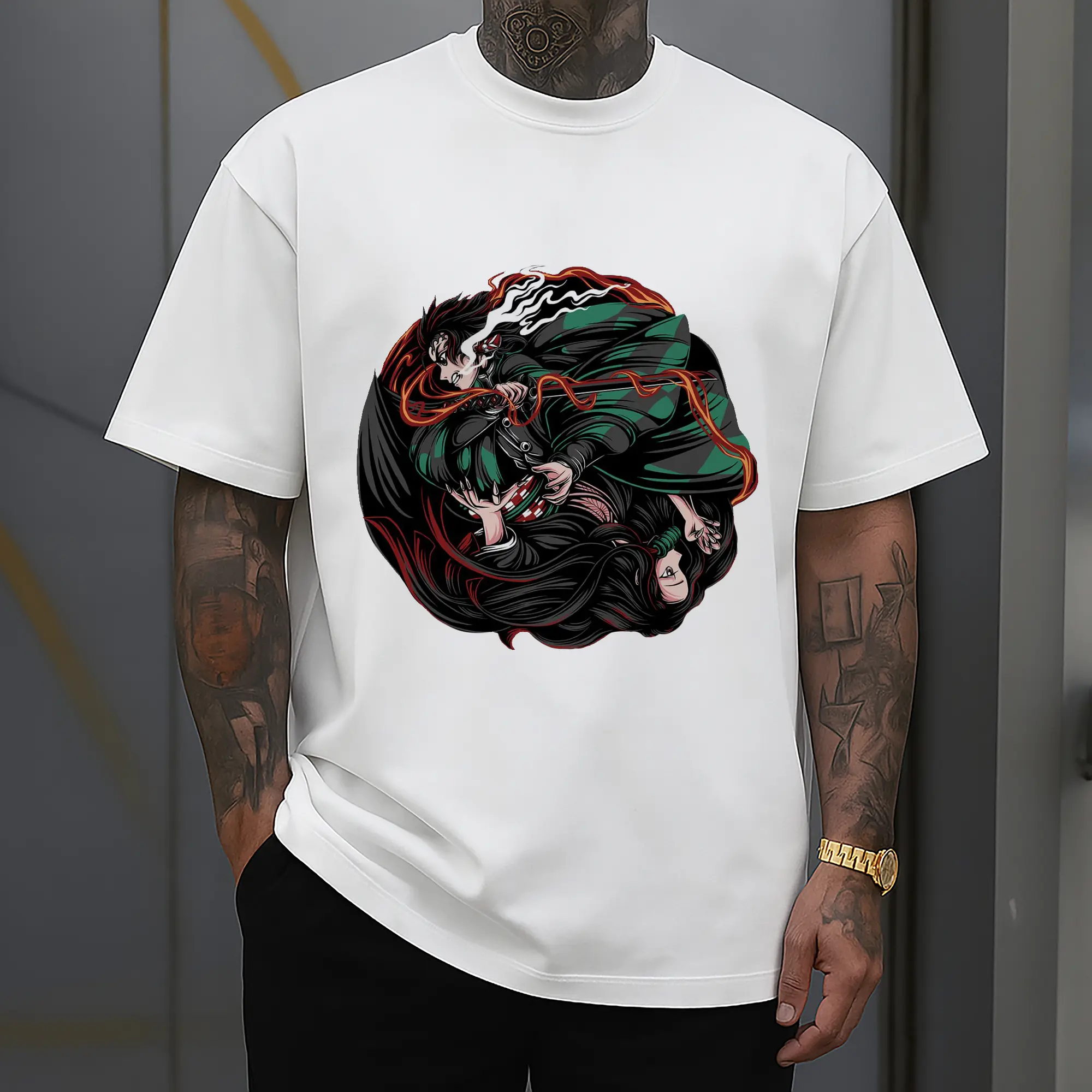 Demon Slayer Tanjiro & Nezuko Sibling Battle DIY Shirt