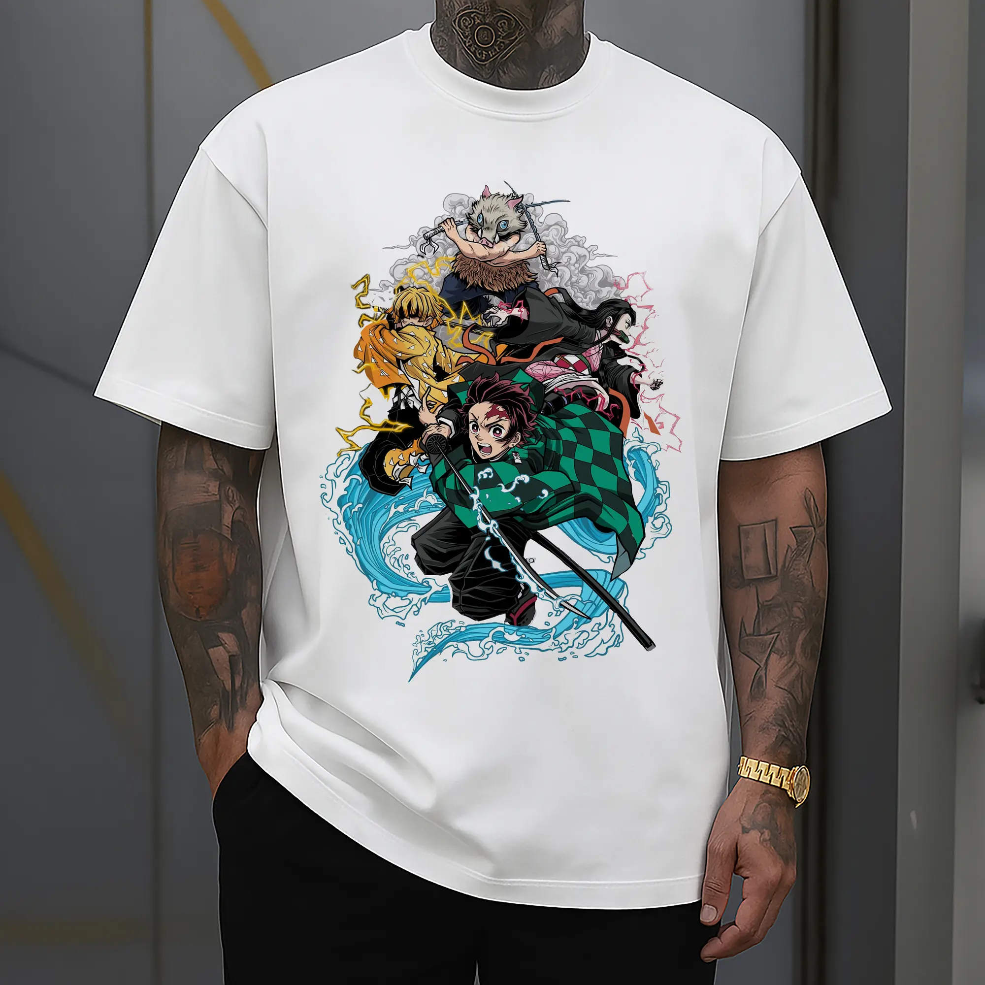 Trendy “Kimetsu no Yaiba Group Battle” DIY Shirt