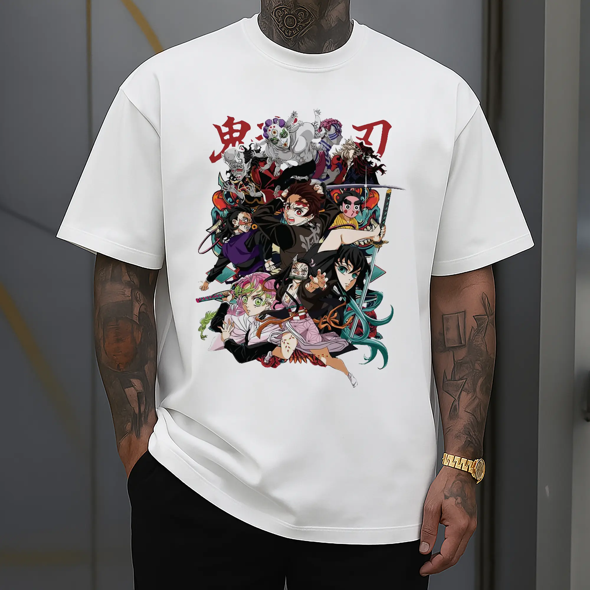 Demon Slayer All Characters Battle Style DIY Shirt