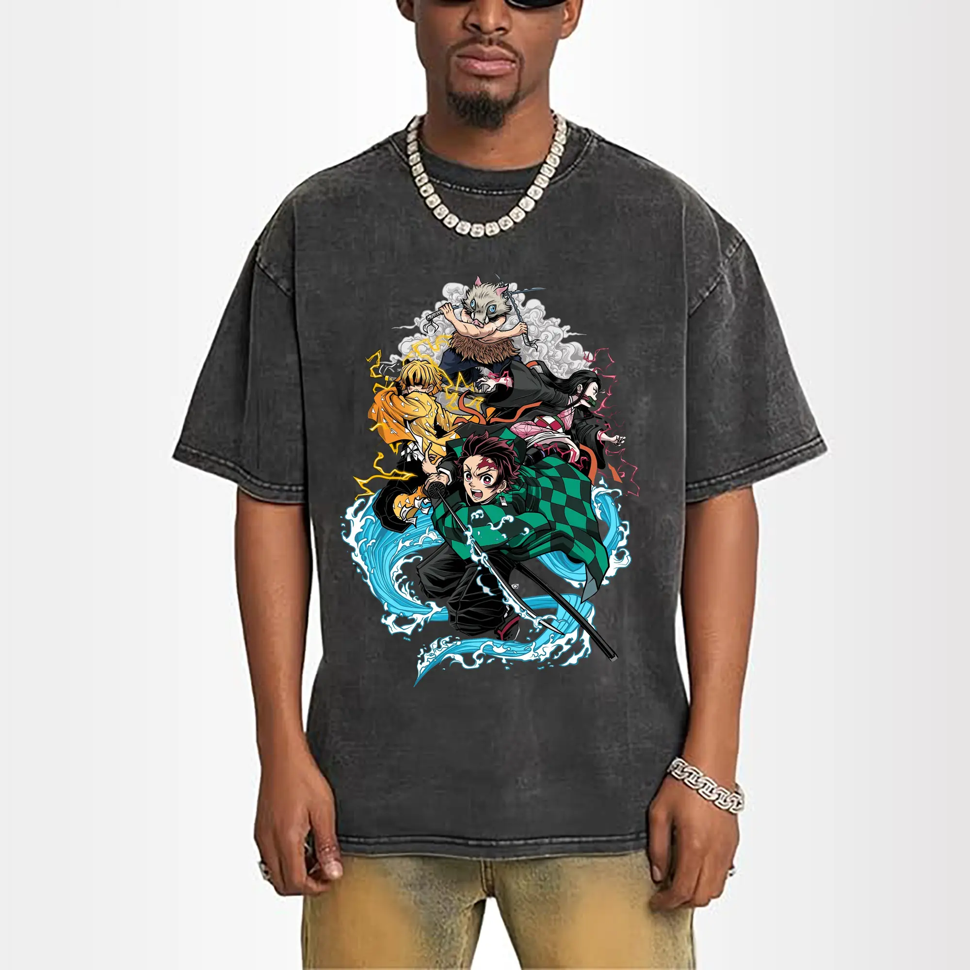 Trendy “Kimetsu no Yaiba Group Battle” DIY Shirt