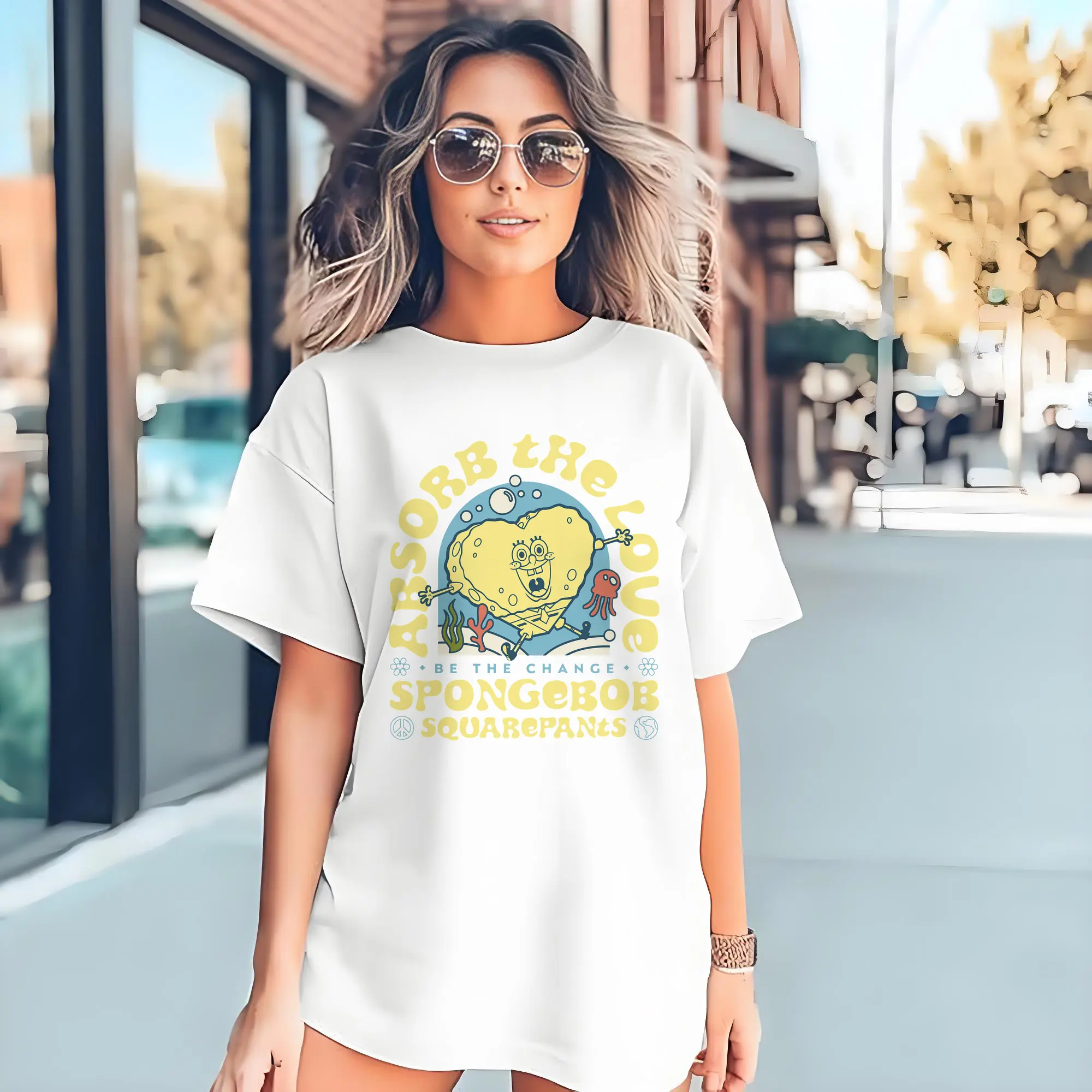 Retro SpongeBob Absorb The Love & Be The Change DIY