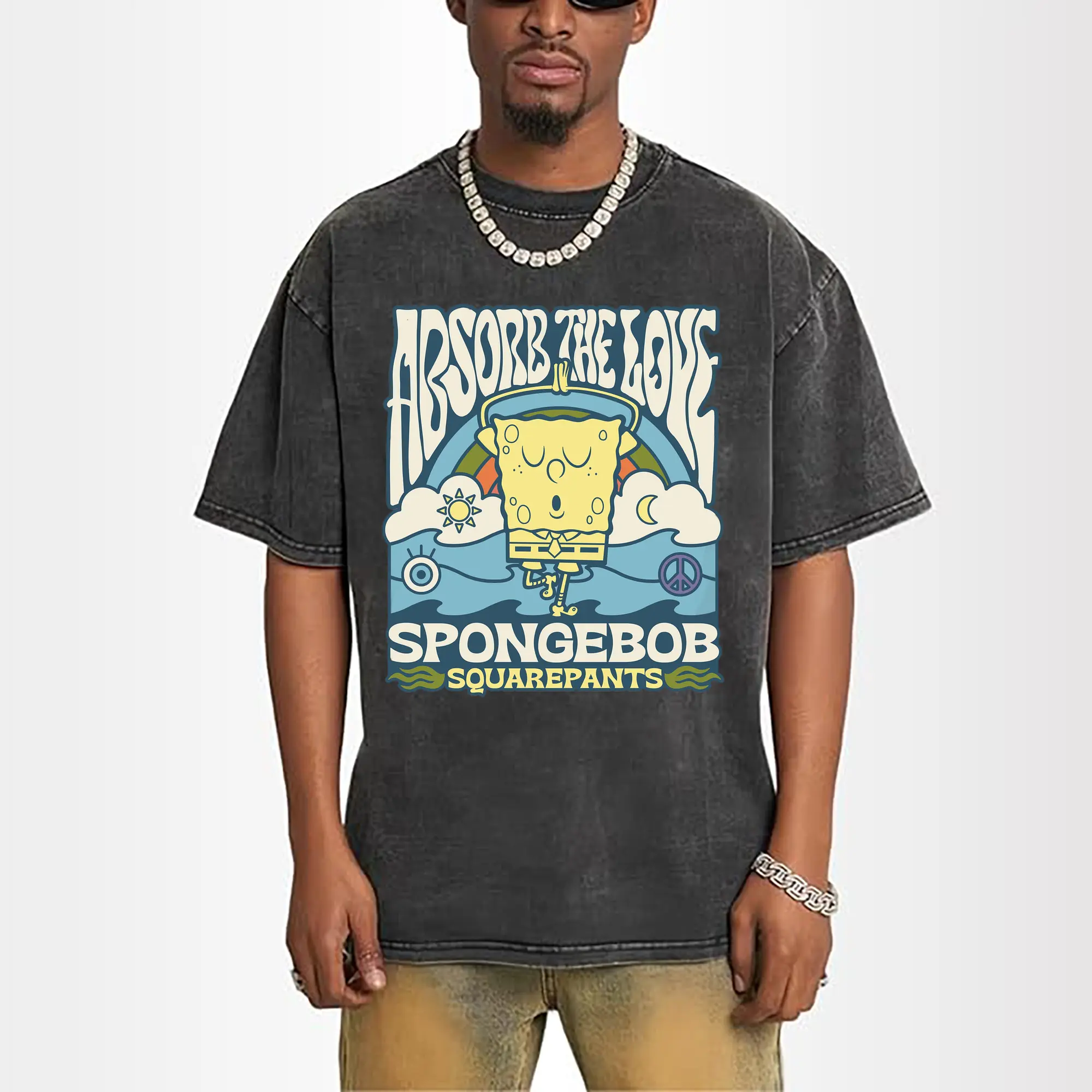 SpongeBob Retro Psychedelic Absorb The Love DIY