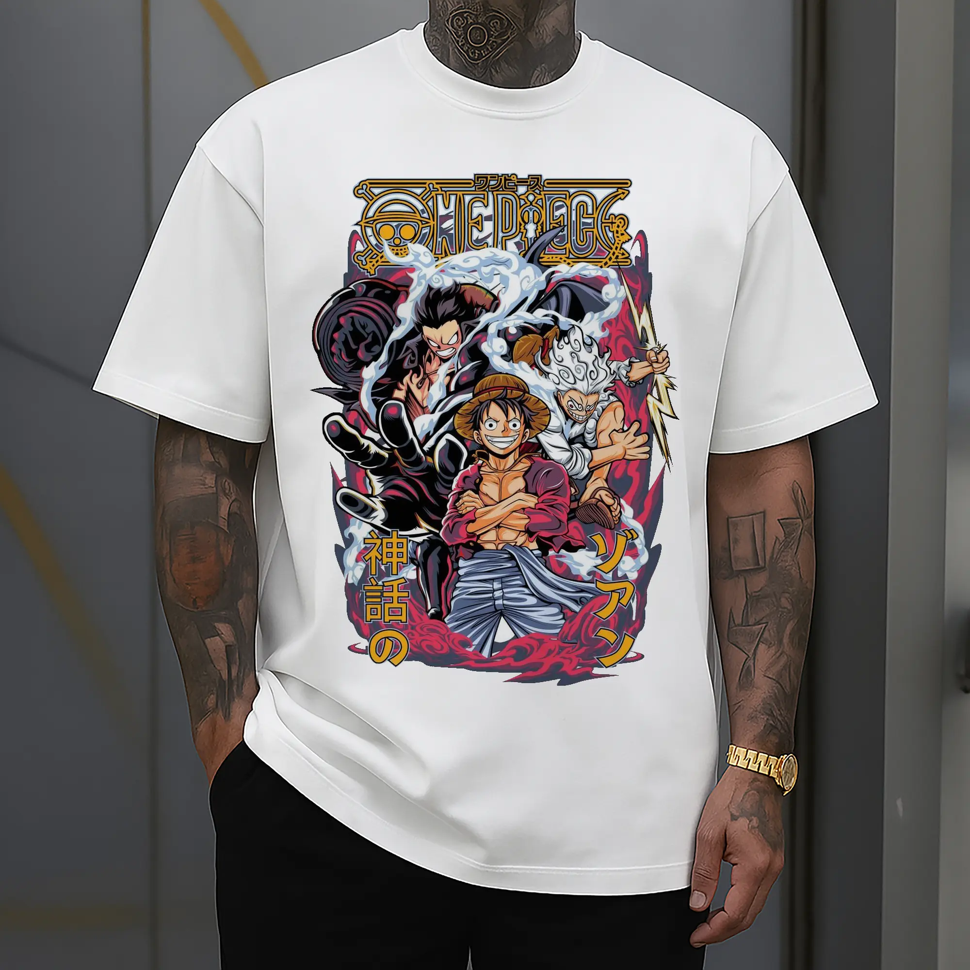 One Piece Luffy Mythical Forms Anime DIY Shirt