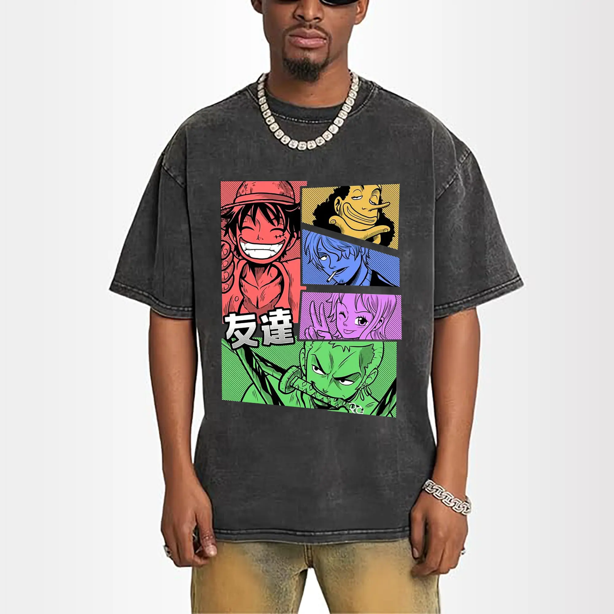 One Piece Straw Hat Crew Friendship Anime DIY Shirt