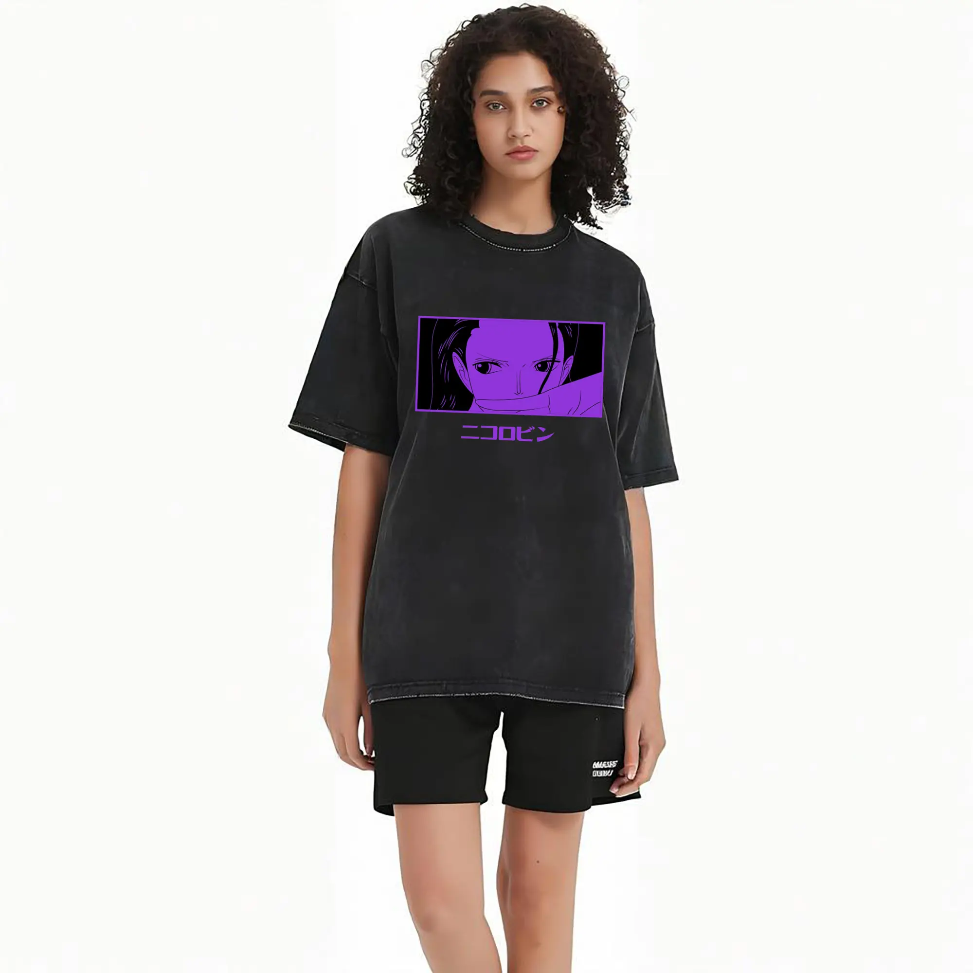 One Piece Nico Robin Purple Anime DIY Shirt
