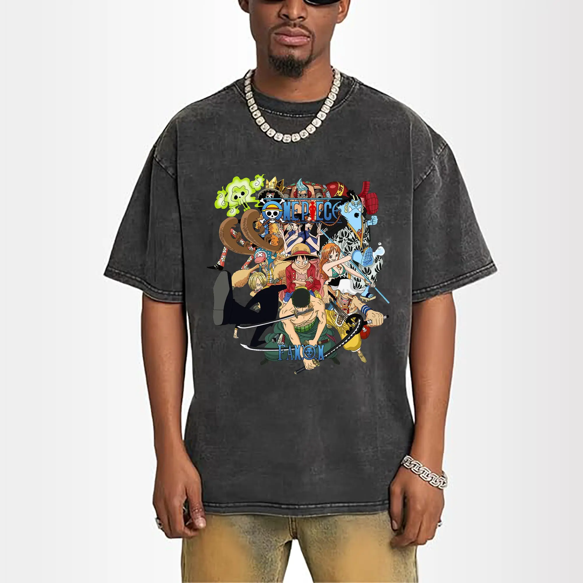One Piece Straw Hat Crew Full Group Anime DIY Shirt