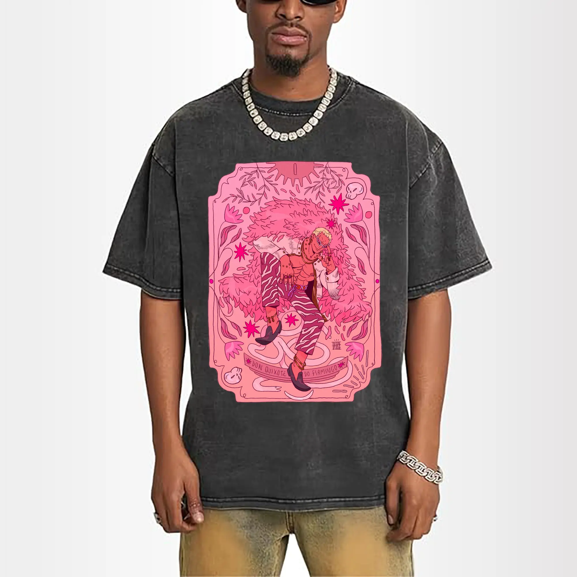One Piece Donquixote Doflamingo Pink Art DIY Shirt