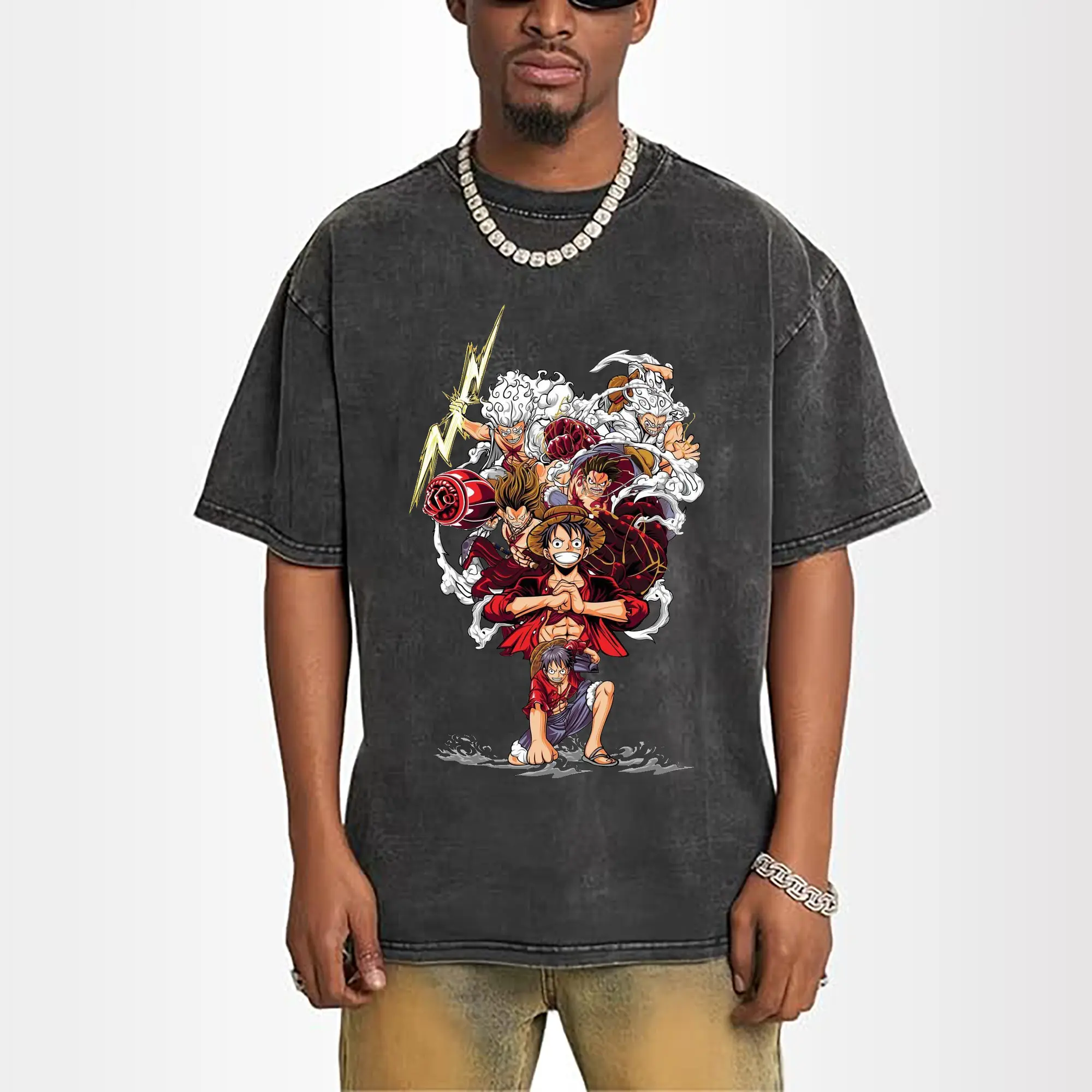 One Piece Luffy Multiple Forms Anime DIY Shirt