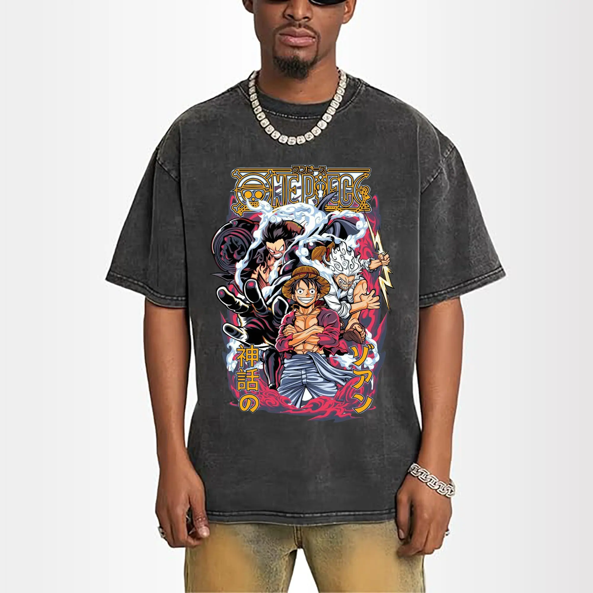 One Piece Luffy Mythical Forms Anime DIY Shirt