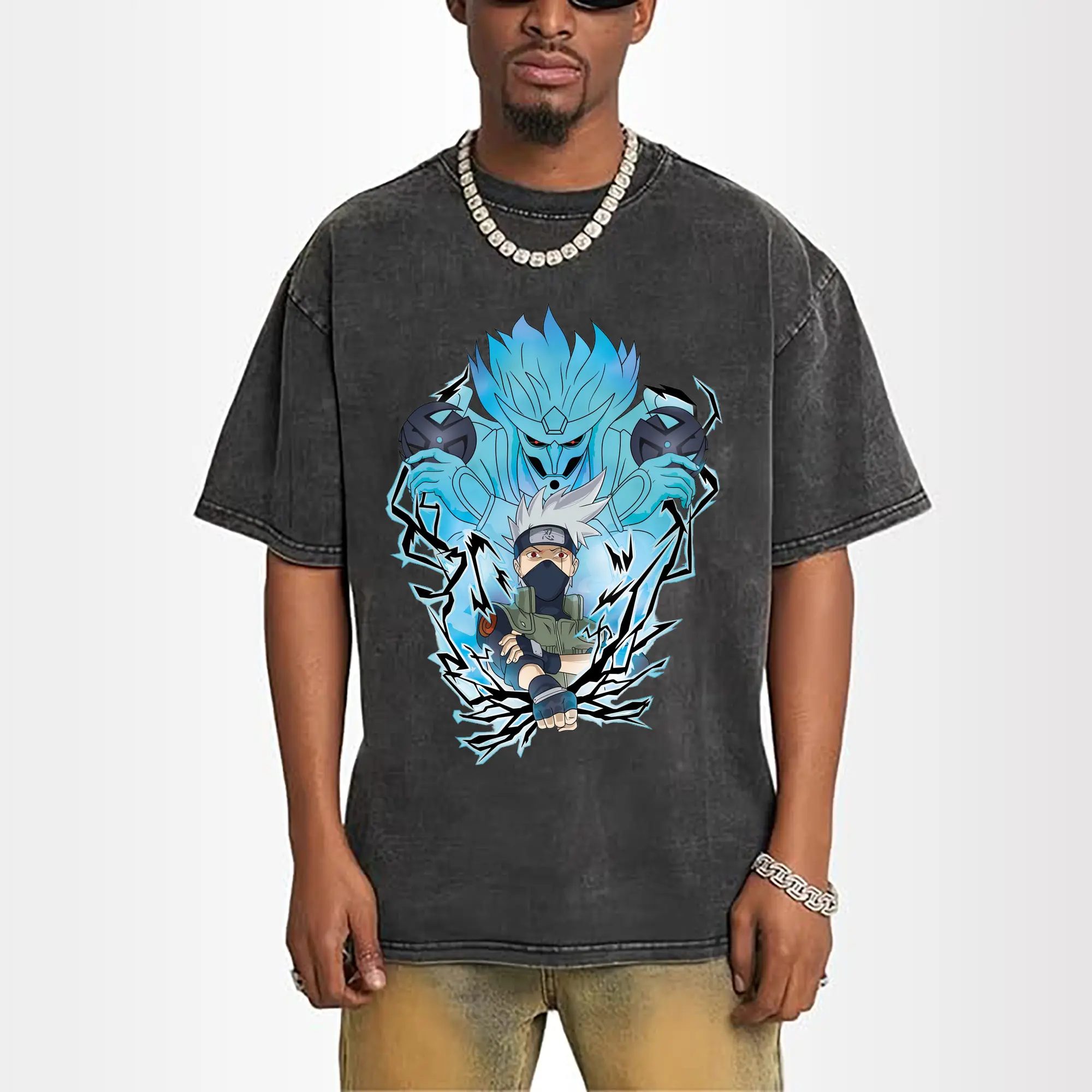 Naruto Kakashi Susanoo & Raikiri Anime DIY Shirt