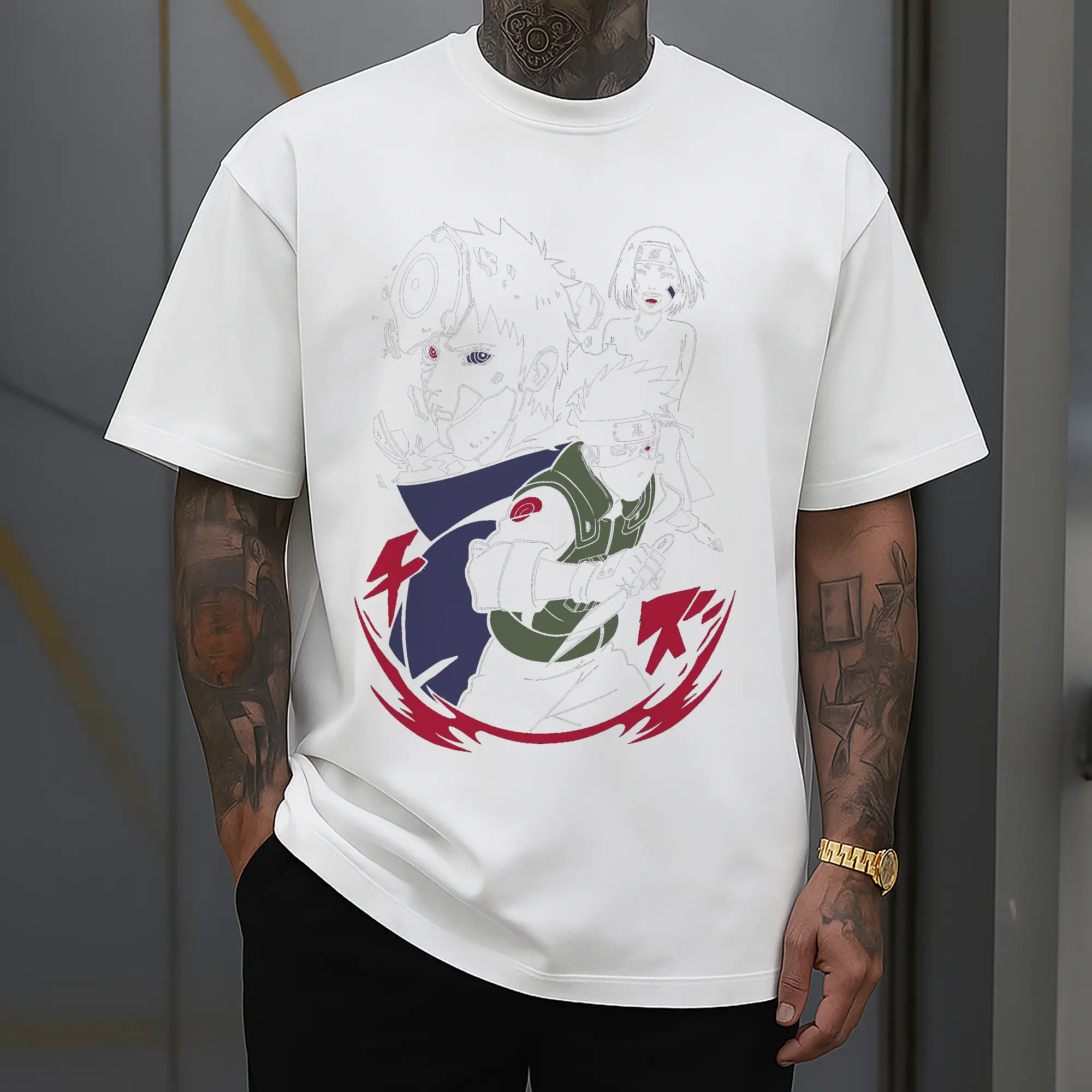 Naruto Kakashi Sharingan Anime DIY Shirt