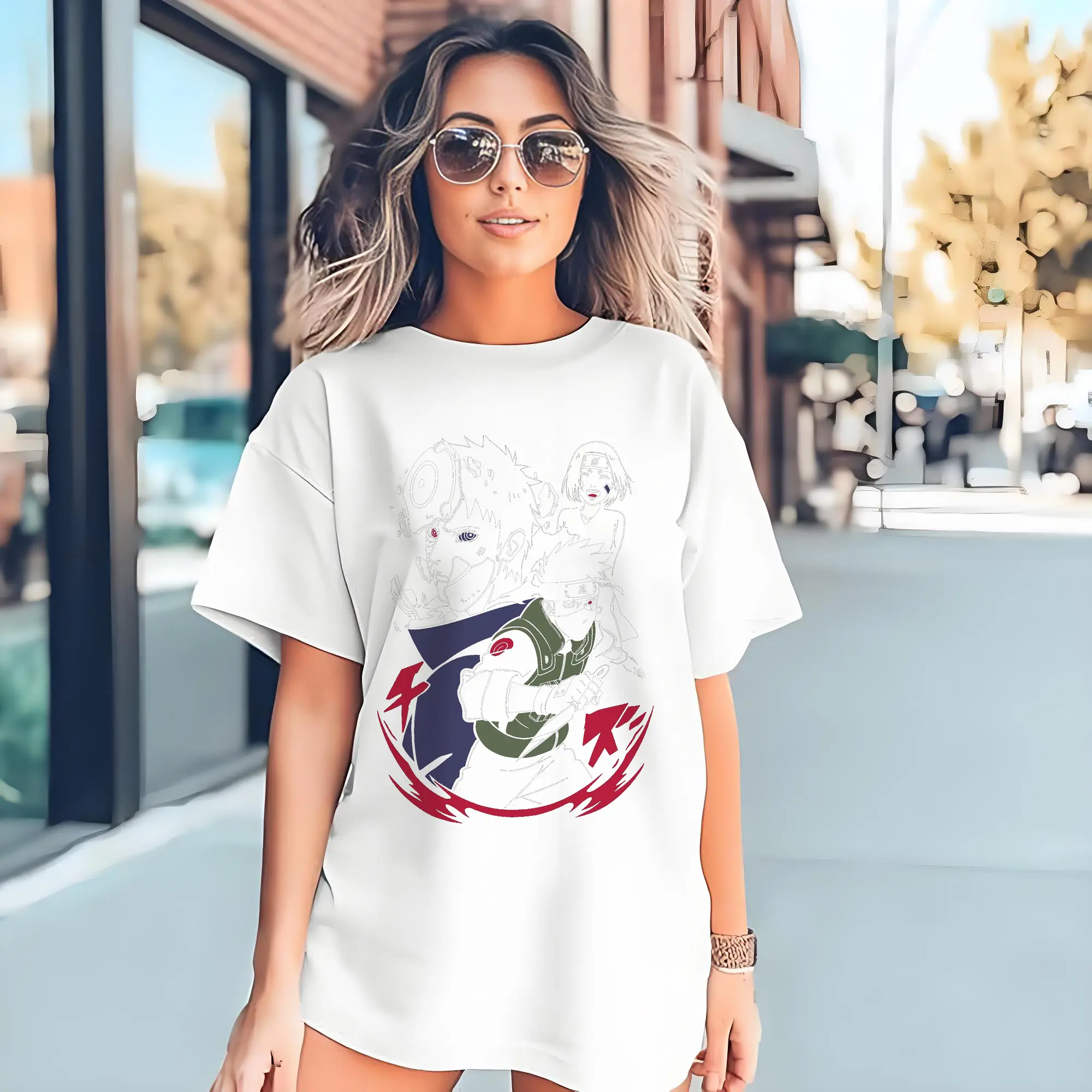 Naruto Kakashi Sharingan Anime DIY Shirt