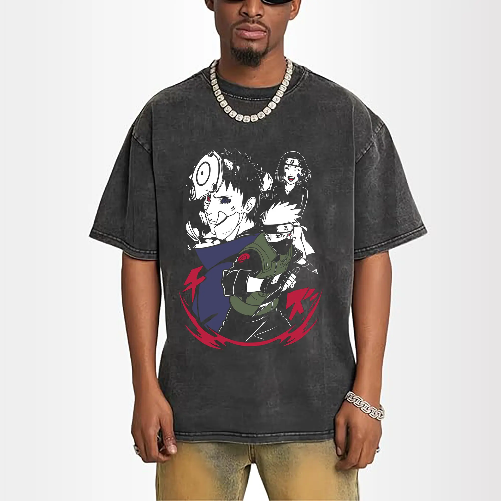 Naruto Kakashi Sharingan Anime DIY Shirt