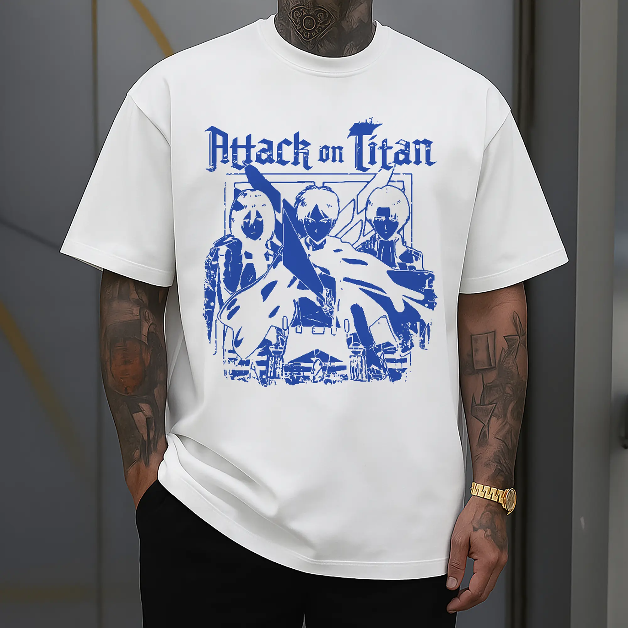 Attack on Titan Retro Group Characters DIY Shirt