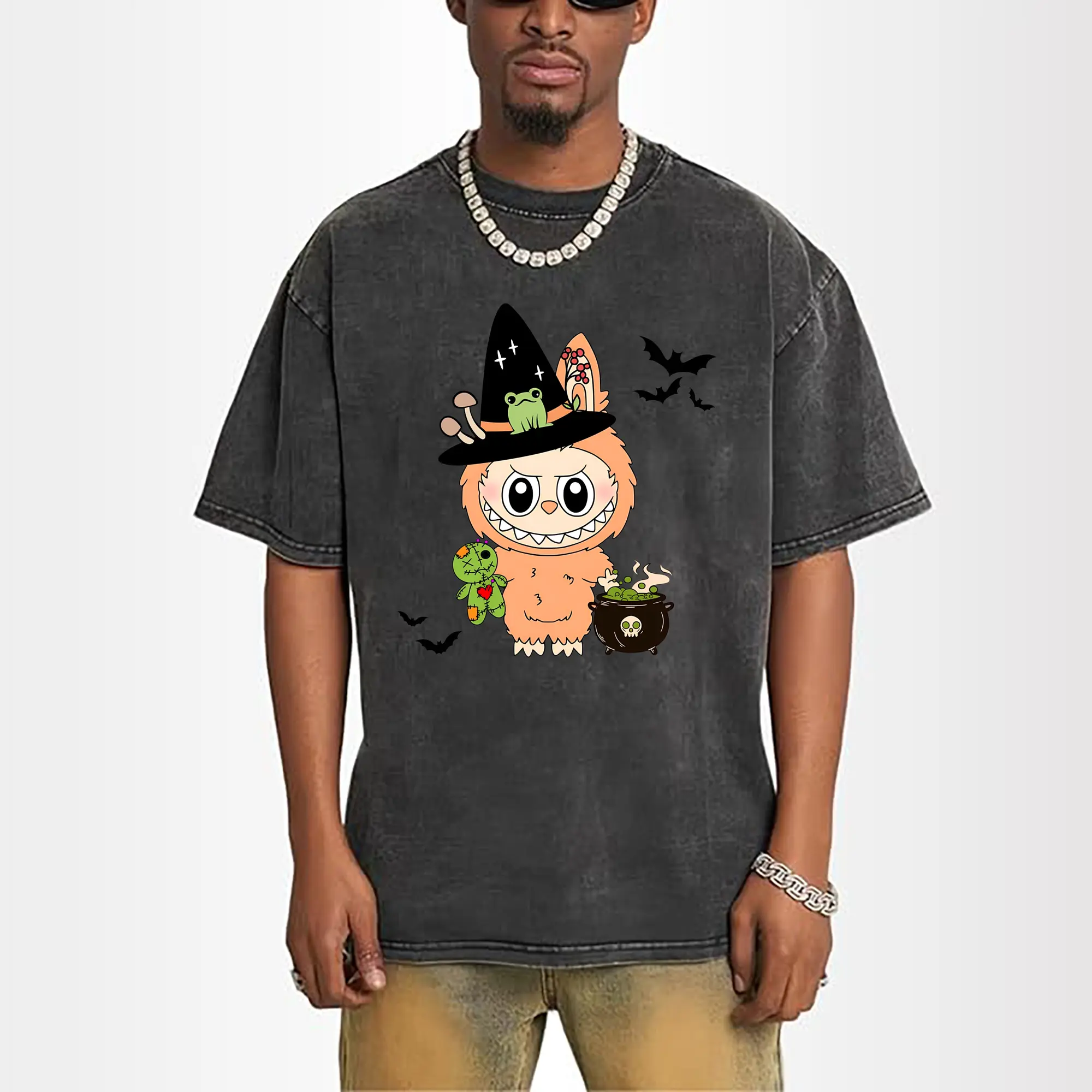 Labubu Halloween Cute Gothic Witch Cartoon DIY