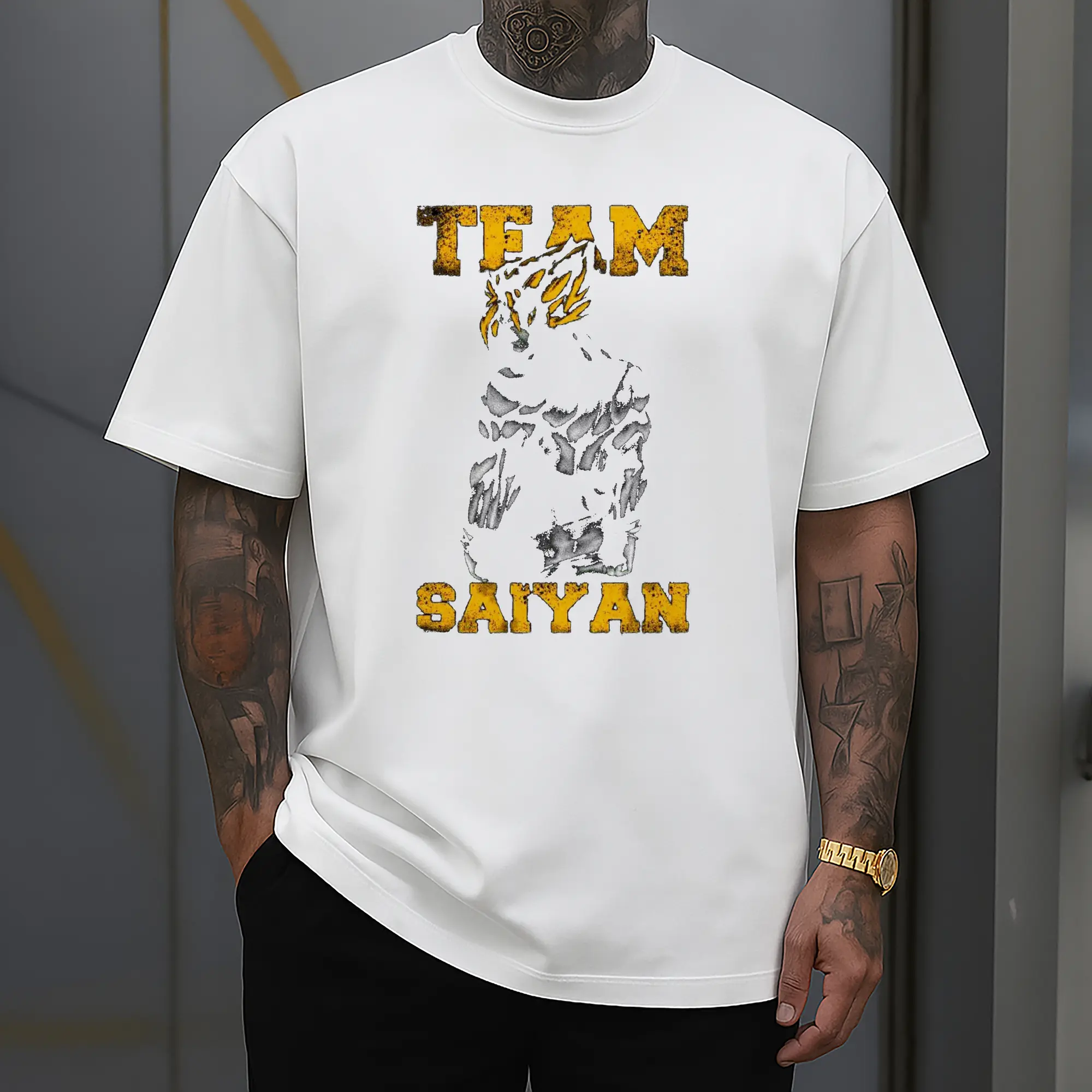 Dragon Ball Team Saiyan Vintage Style DIY Shirt