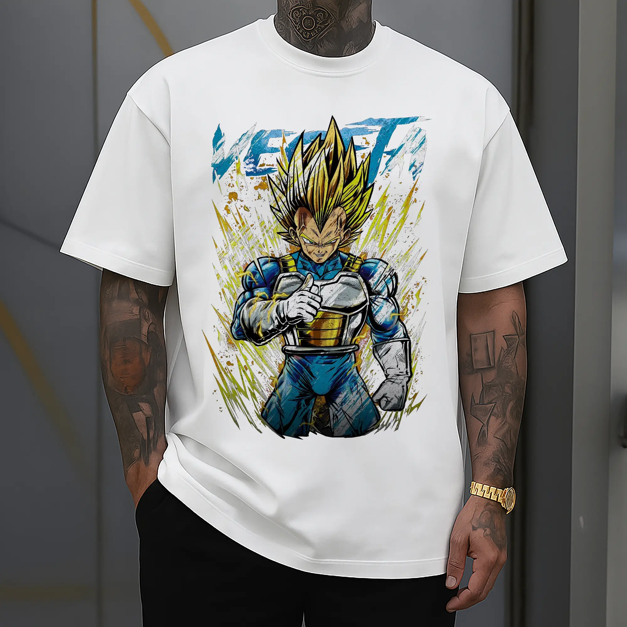 Dragon Ball Vegeta Super Saiyan Retro DIY Shirt