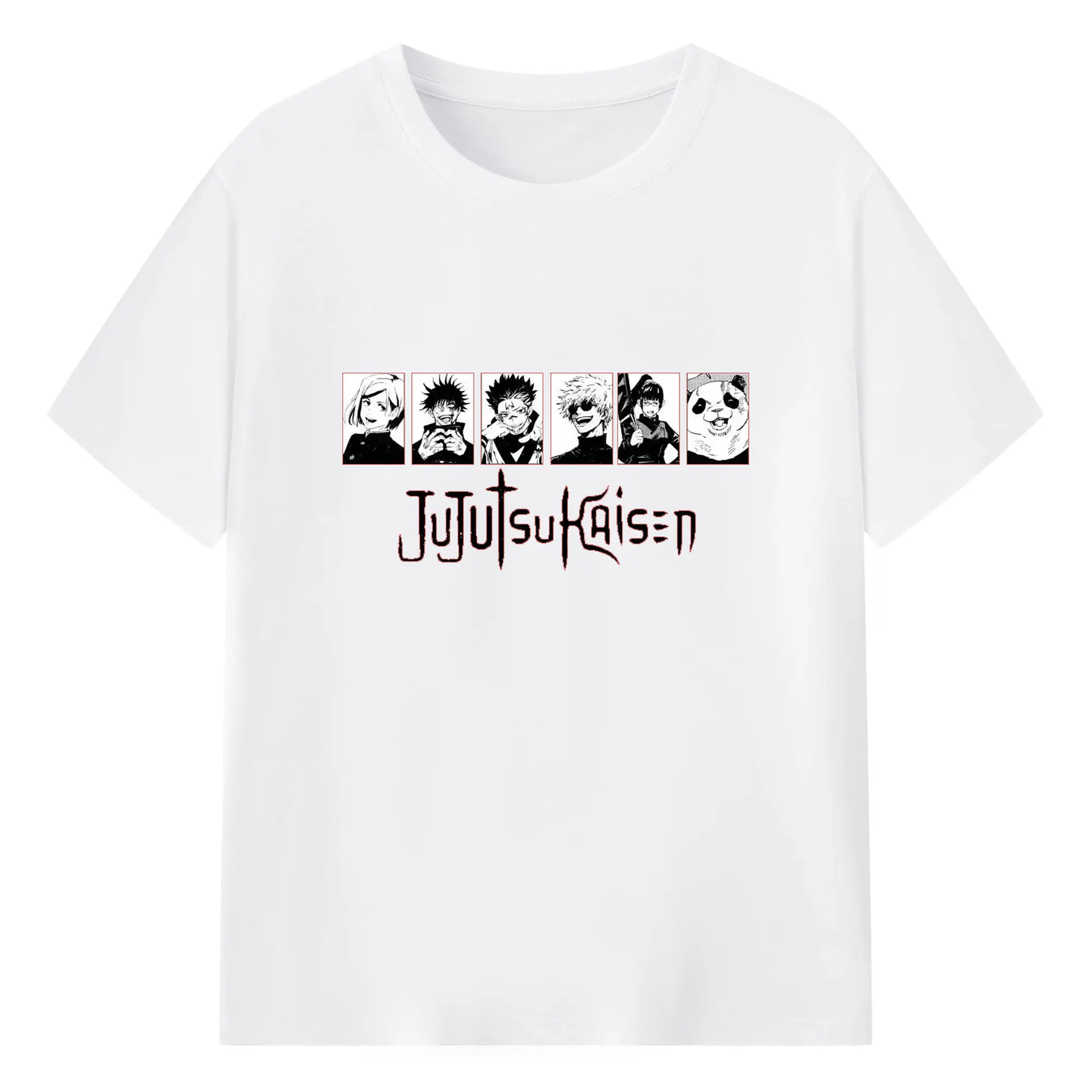 Jujutsu Kaisen Manga Characters DIY - 180g Cotton T-Shirt With Front Heat Transfer Print – Soft, Lightweight, Fitted Design – Comfortable Casual Wear For Sports & Everyday Use