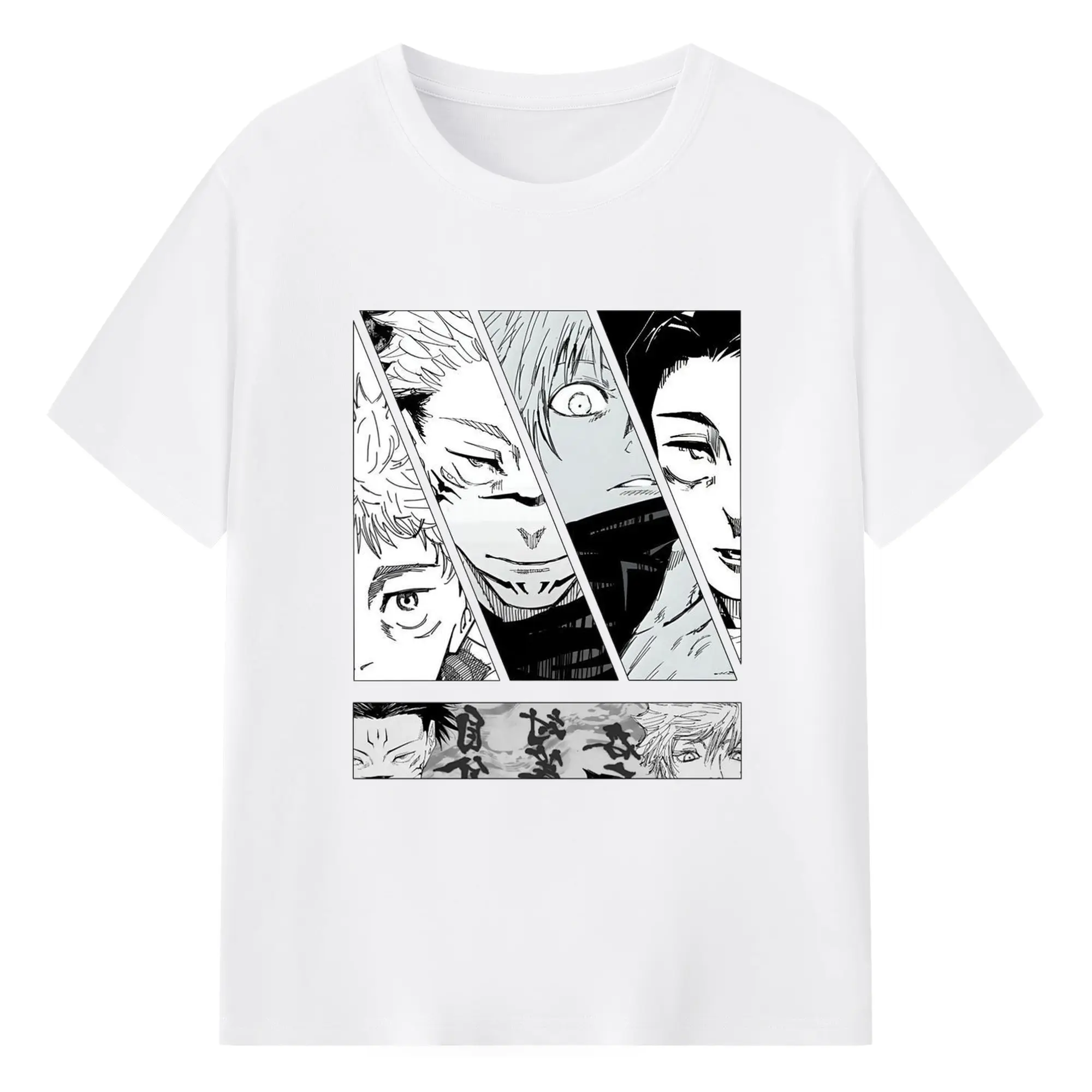 Jujutsu Kaisen Manga Panel DIY - 180g Cotton T-Shirt With Front Heat Transfer Print – Soft, Lightweight, Fitted Design – Comfortable Casual Wear For Sports & Everyday Use