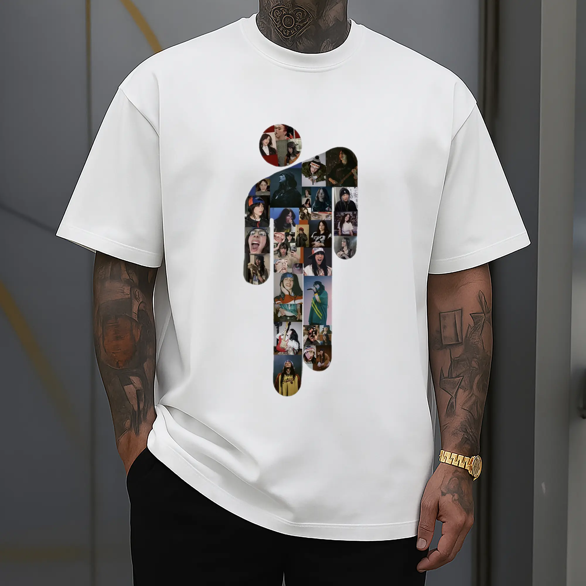 Billie Eilish Art Collage Logo DIY