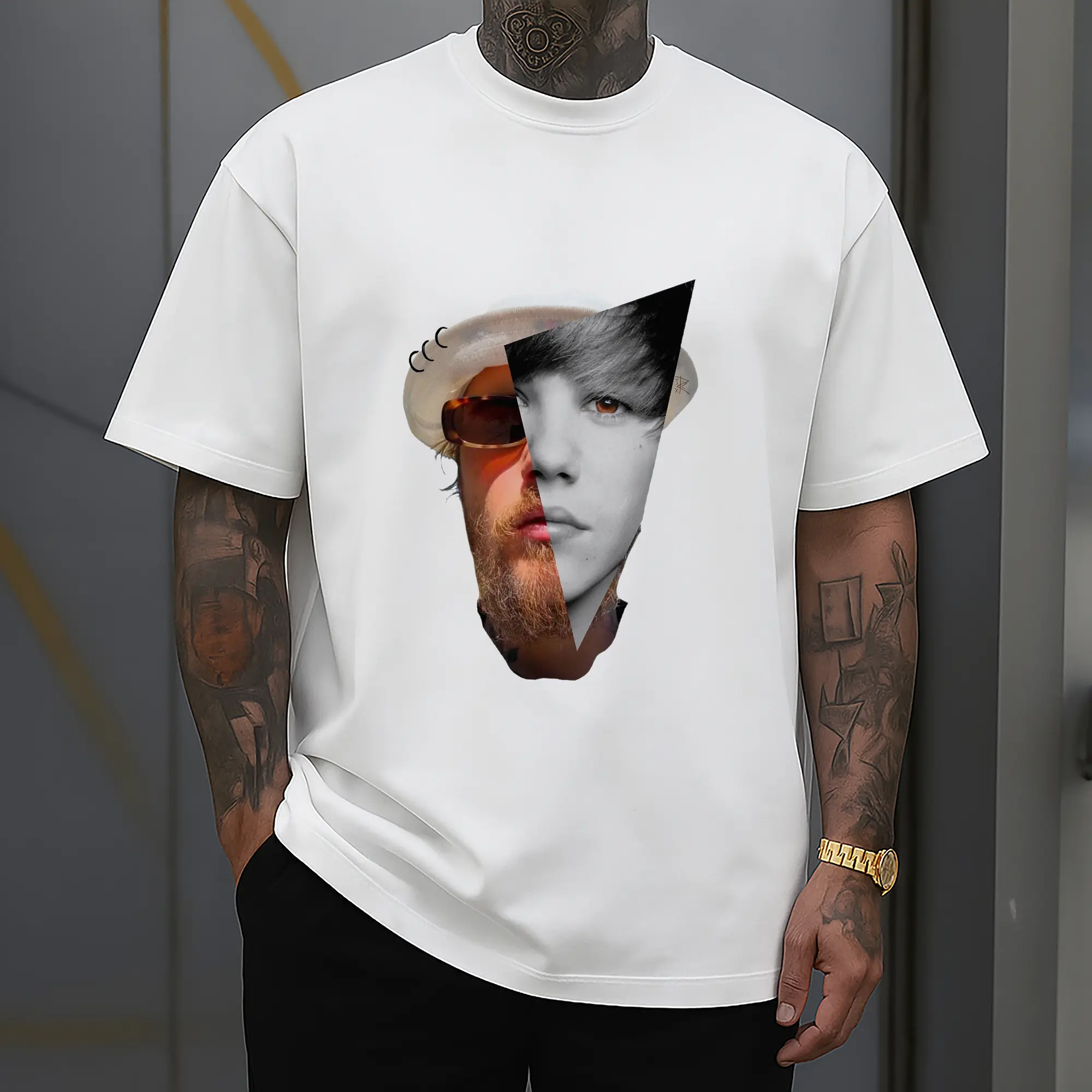 Justin Bieber Surreal Collage Avant-Garde DIY