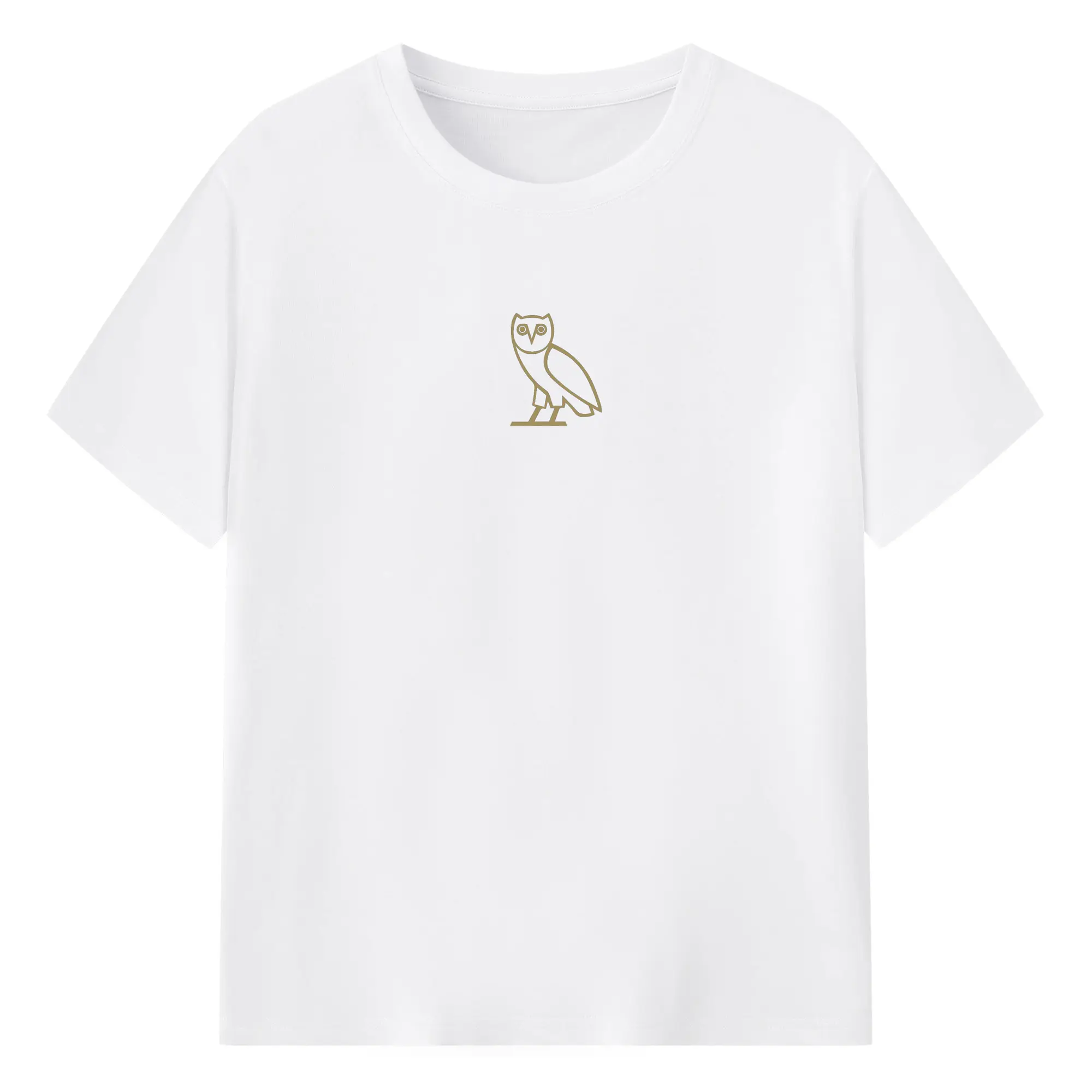 OVO Drake Golden Owl Minimalist DIY - 180g Cotton T-Shirt With Front Heat Transfer Print – Soft, Lightweight, Fitted Design – Comfortable Casual Wear For Sports & Everyday Use