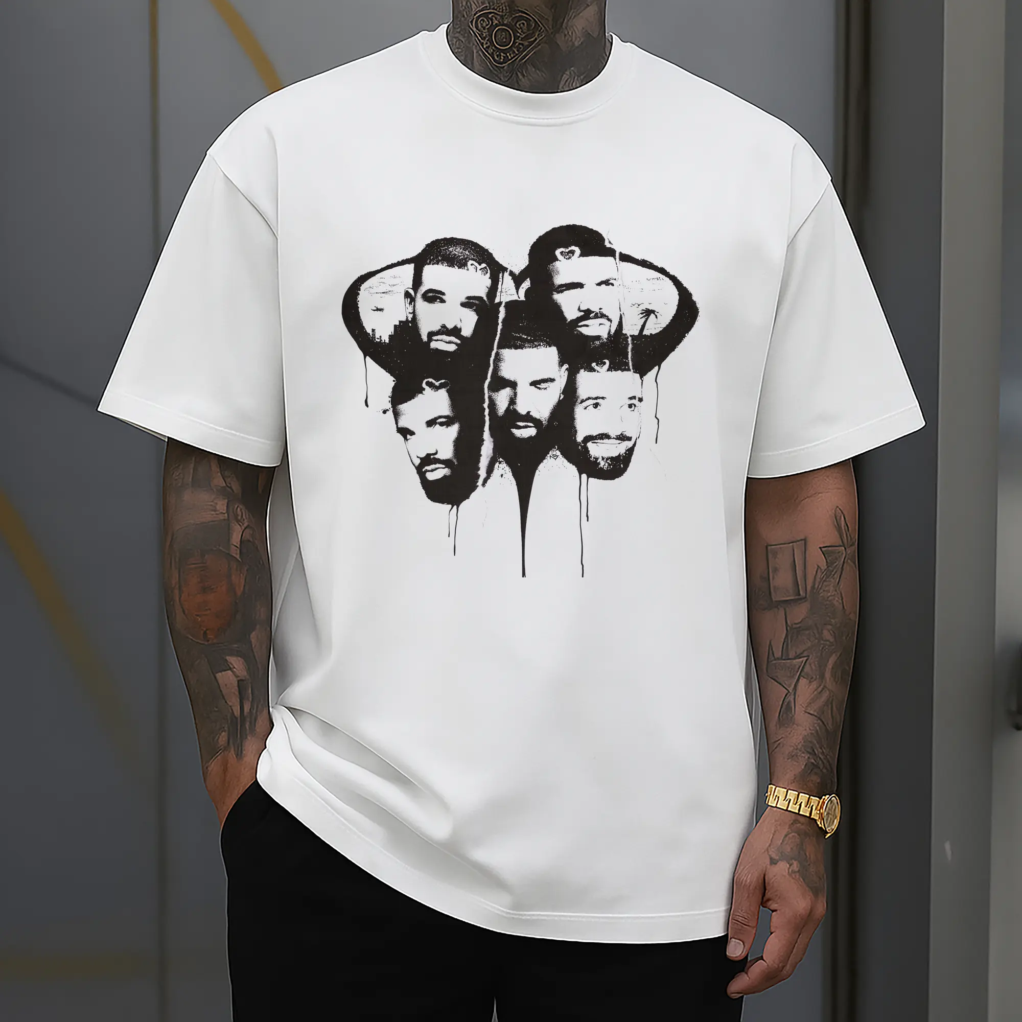 Drake Black & White Art Collage DIY