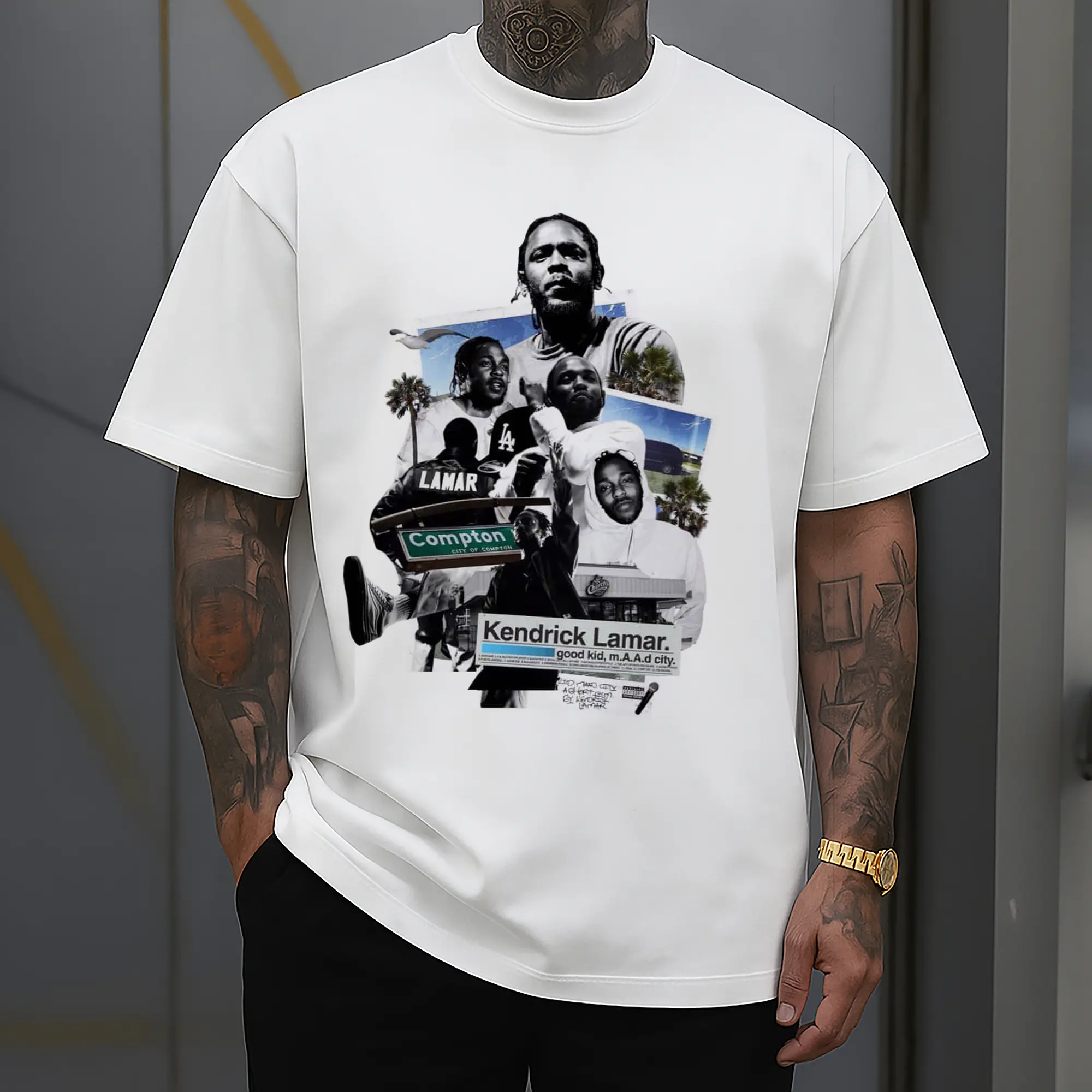 Kendrick Lamar Retro Collage 《good kid, m.A.A.d city》DIY