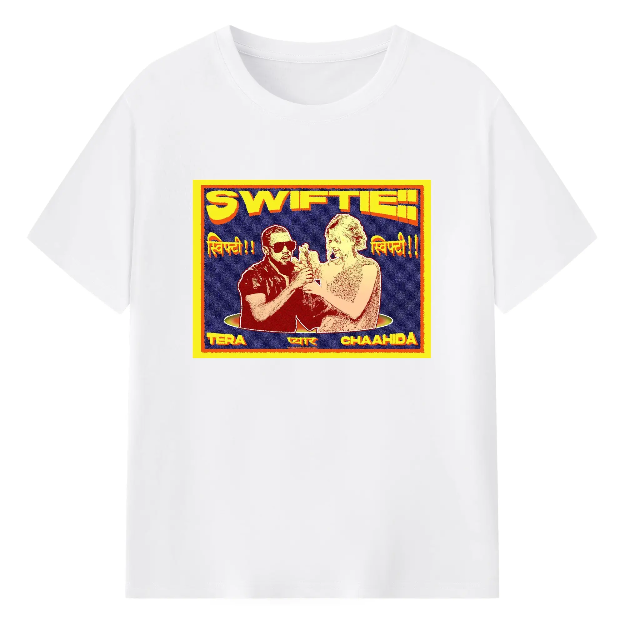 Swiftie Longing For Your Love Pop Art DIY - 180g Cotton T-Shirt With Front Heat Transfer Print – Soft, Lightweight, Fitted Design – Comfortable Casual Wear For Sports & Everyday Use