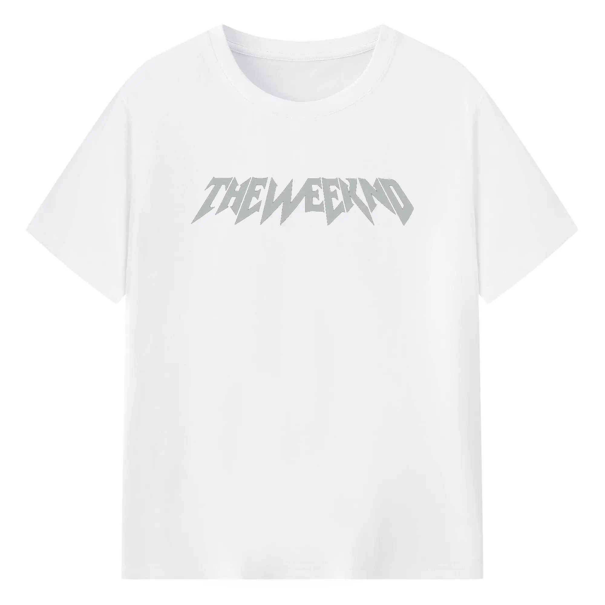 The Weeknd Heavy Metal Style DIY - 180g Cotton T-Shirt With Front Heat Transfer Print – Soft, Lightweight, Fitted Design – Comfortable Casual Wear For Sports & Everyday Use